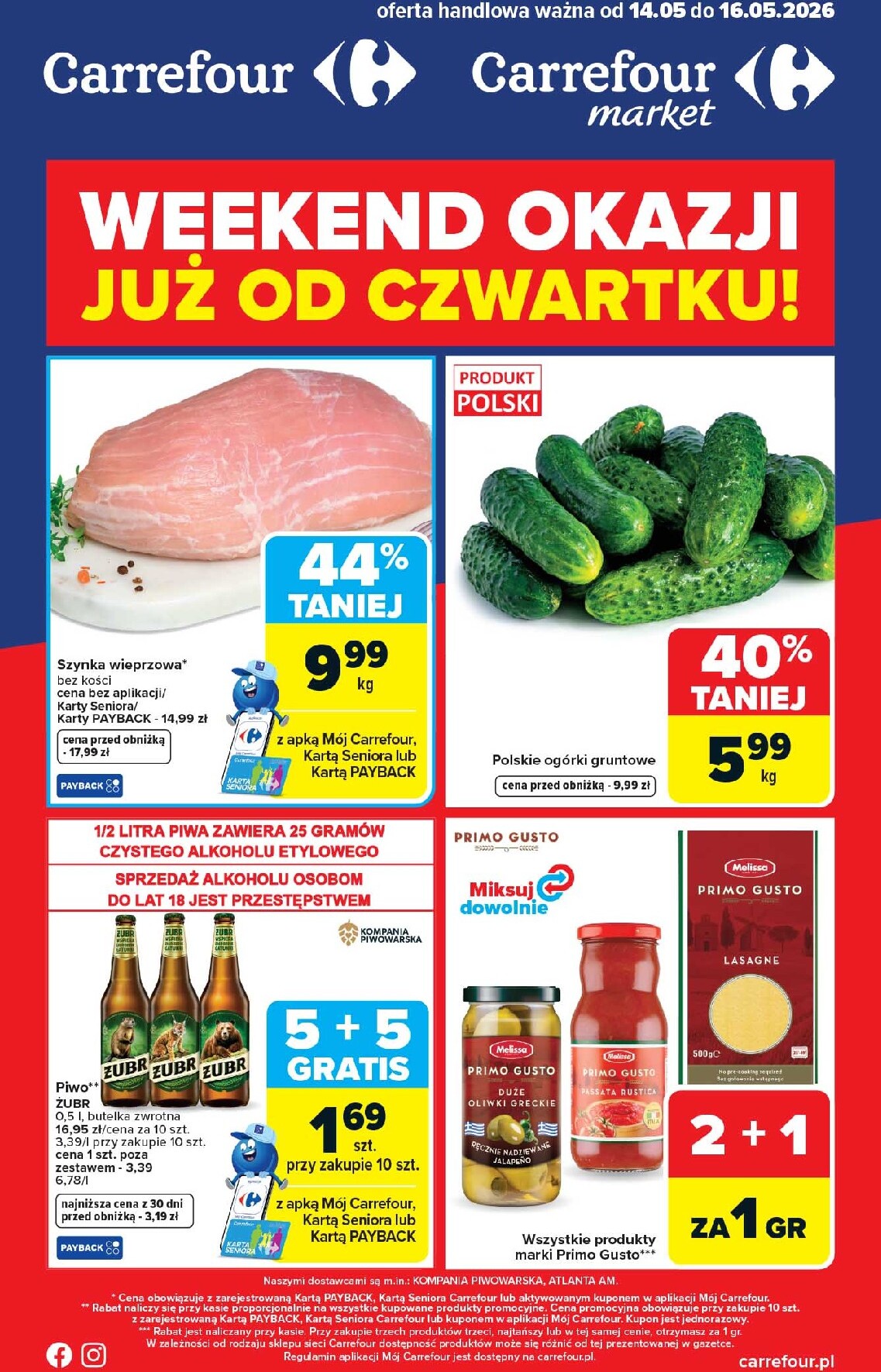 carrefour - Nowa gazetka Carrefour - Weekend promek już od czwartku ważna od 14.05.2026 do 16.05.2026 - page: 1