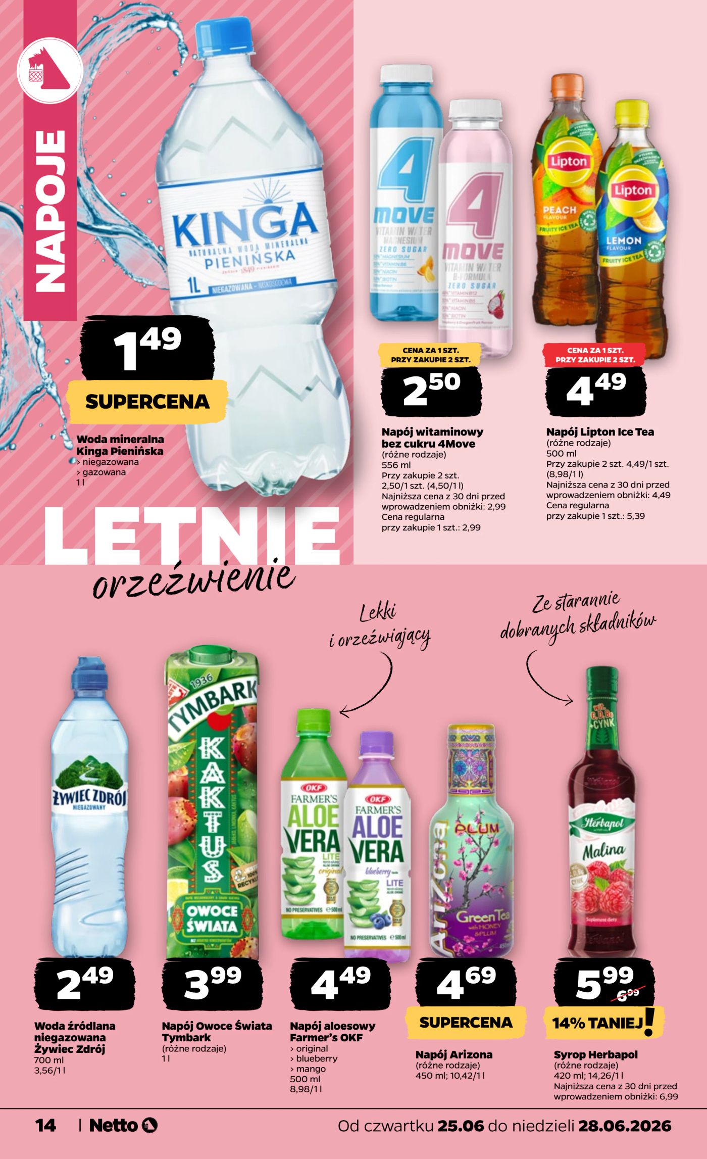 netto - Nowa gazetka Netto - Świeżo i Tanio ważna od 25.06.2026 do 28.06.2026 - page: 14