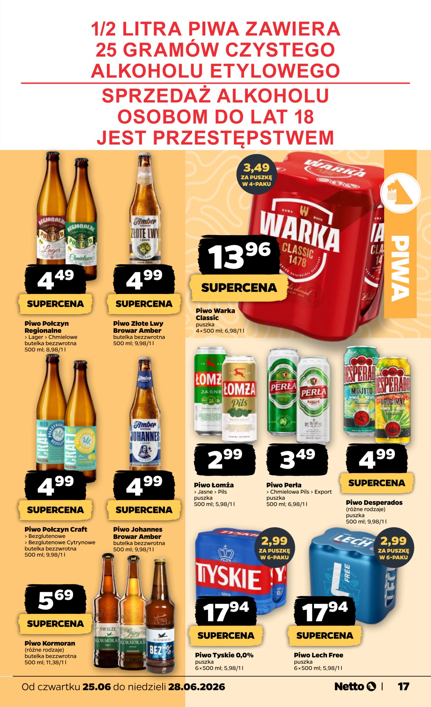 netto - Nowa gazetka Netto - Świeżo i Tanio ważna od 25.06.2026 do 28.06.2026 - page: 17
