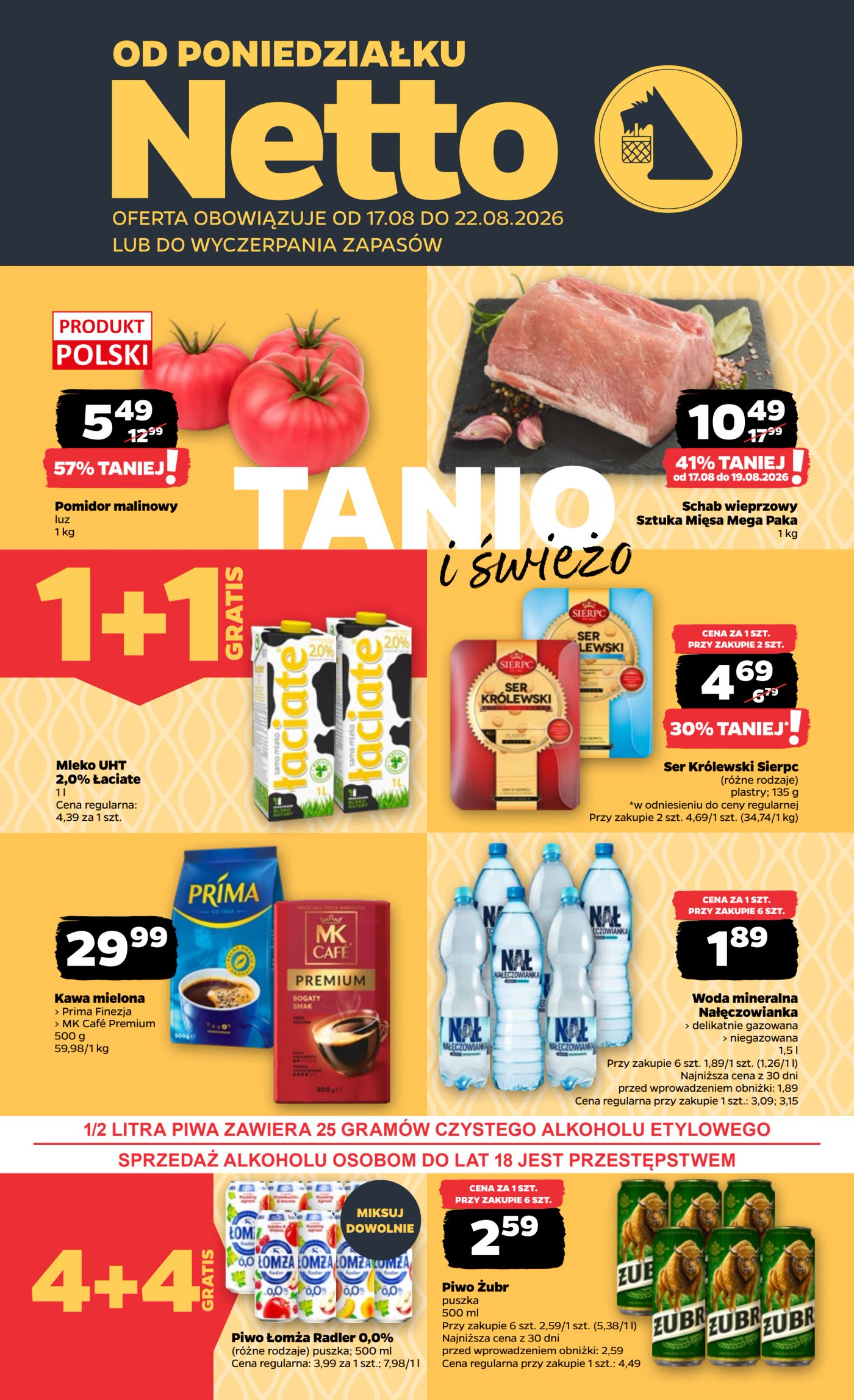 netto - Nowa gazetka Netto - Food ważna od 17.08.2026 do 22.08.2026