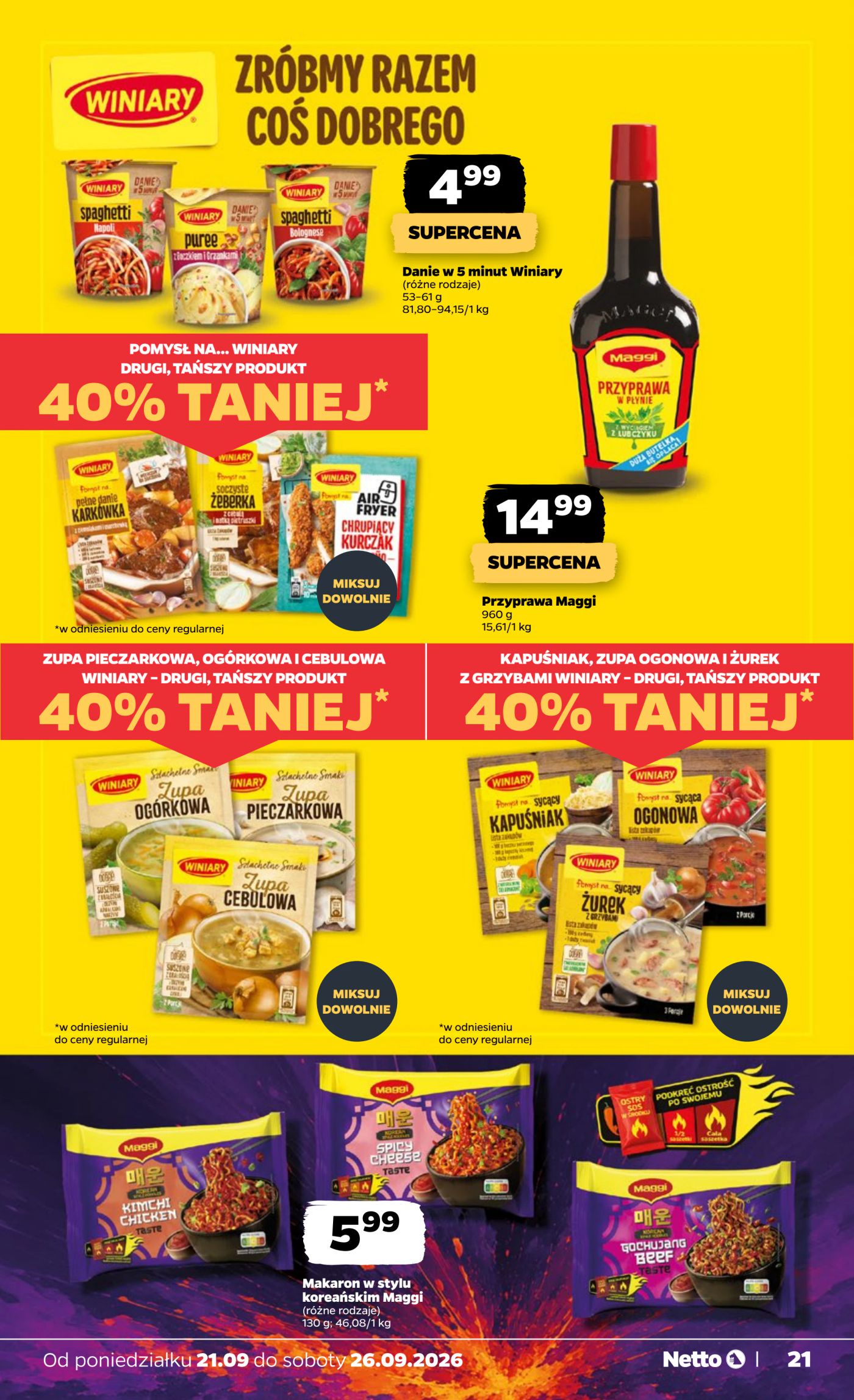 netto - Nowa gazetka Netto - Food ważna od 21.09.2026 do 26.09.2026 - page: 21