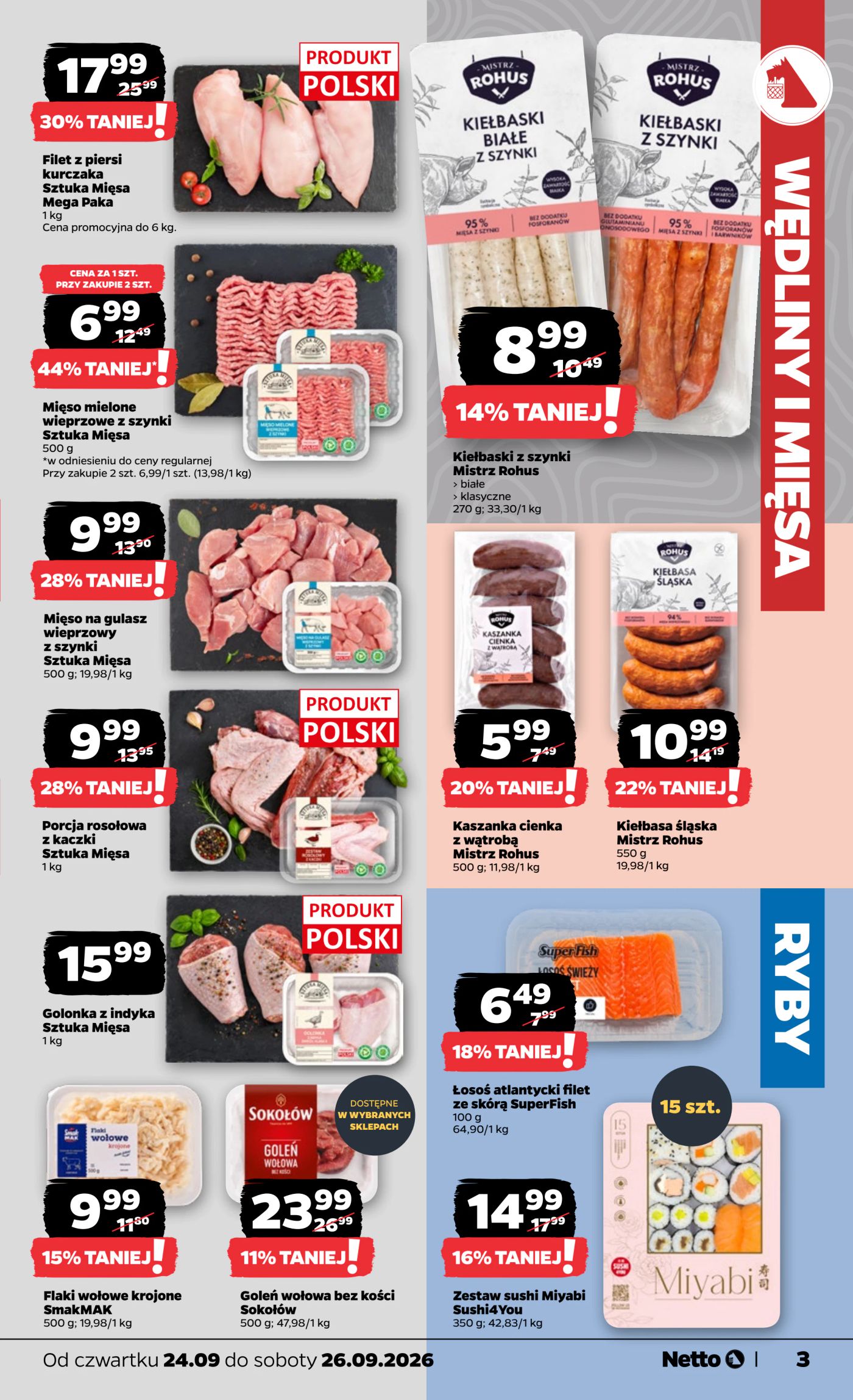 netto - Nowa gazetka Netto - Food ważna od 24.09.2026 do 26.09.2026 - page: 3