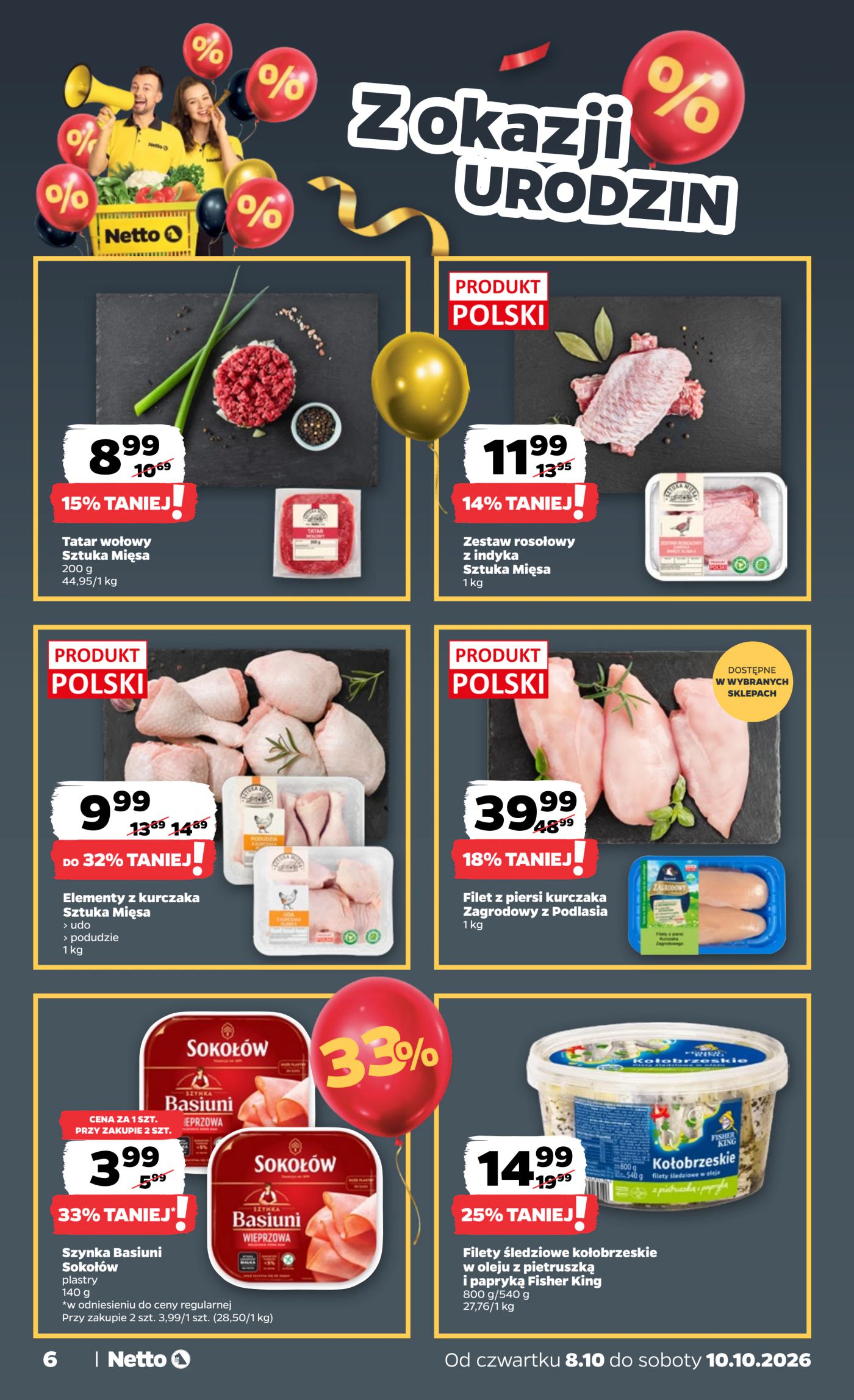 netto - Nowa gazetka Netto - Food ważna od 08.10.2026 do 10.10.2026 - page: 6