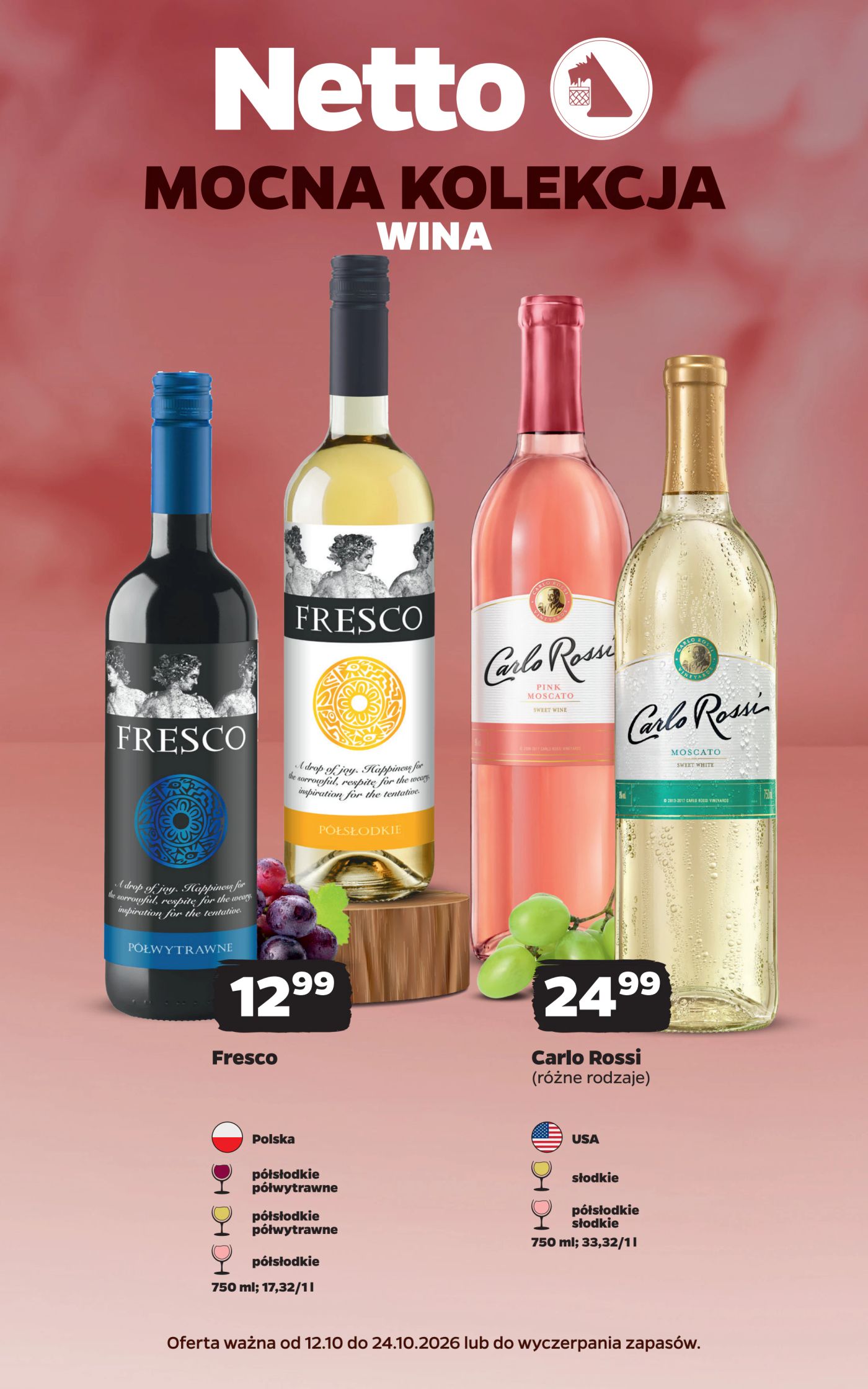 netto - Aktualna gazetka Netto - Wina ważna od 12.10.2026 do 24.10.2026