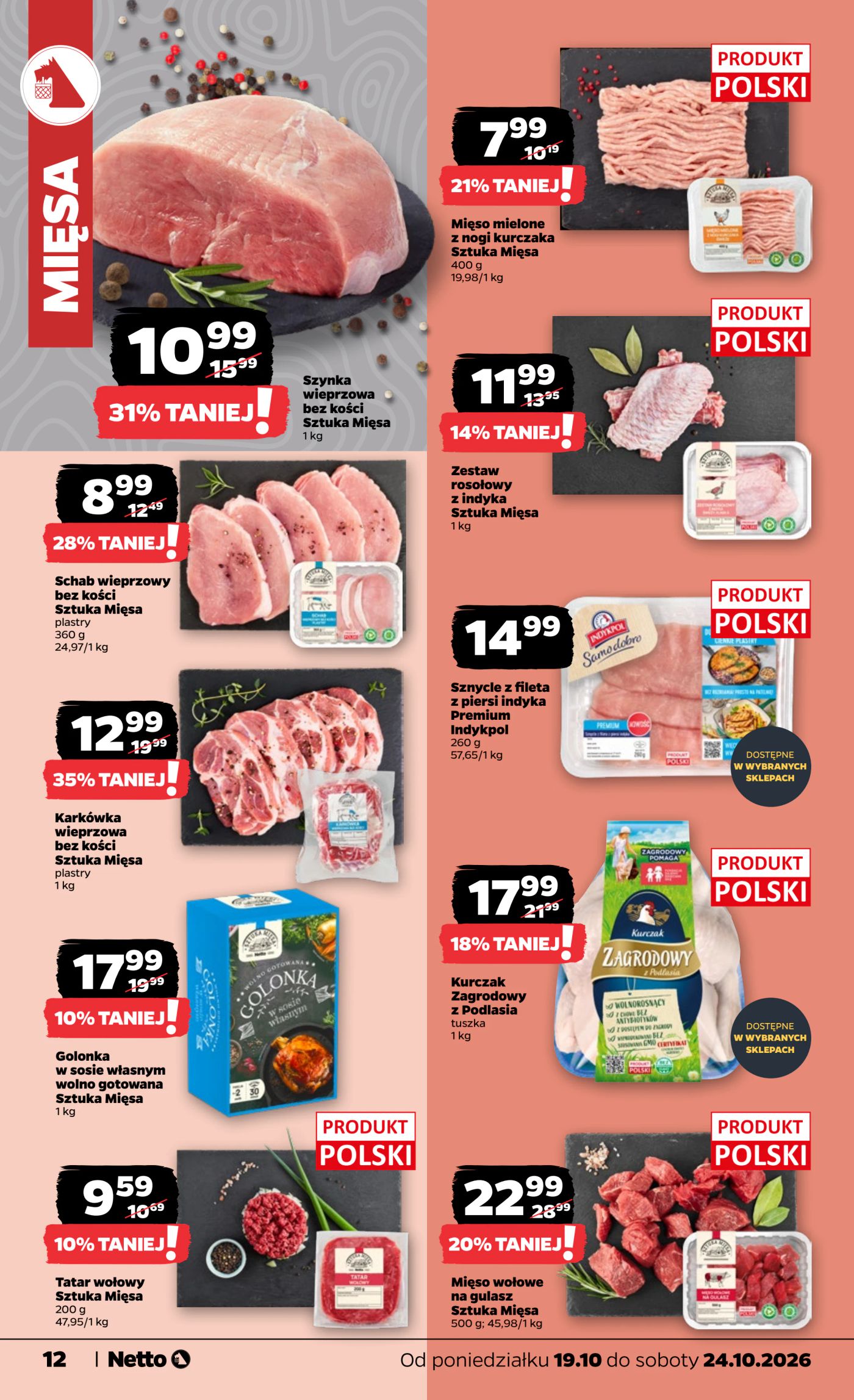 netto - Nowa gazetka Netto - Food ważna od 19.10.2026 do 24.10.2026 - page: 12
