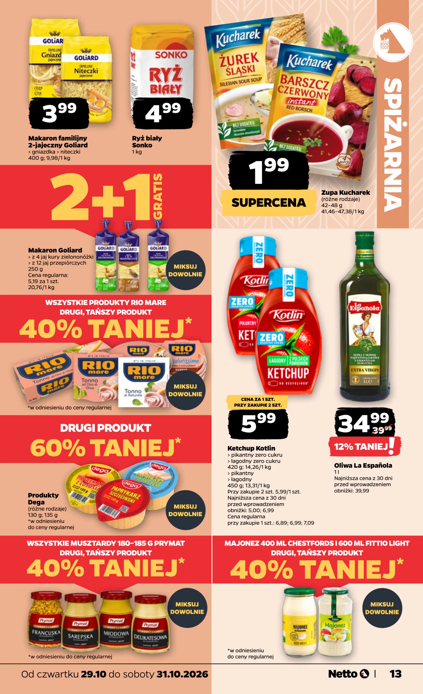 netto - Nowa gazetka Netto - Food ważna od 29.10.2026 do 31.10.2026 - page: 13