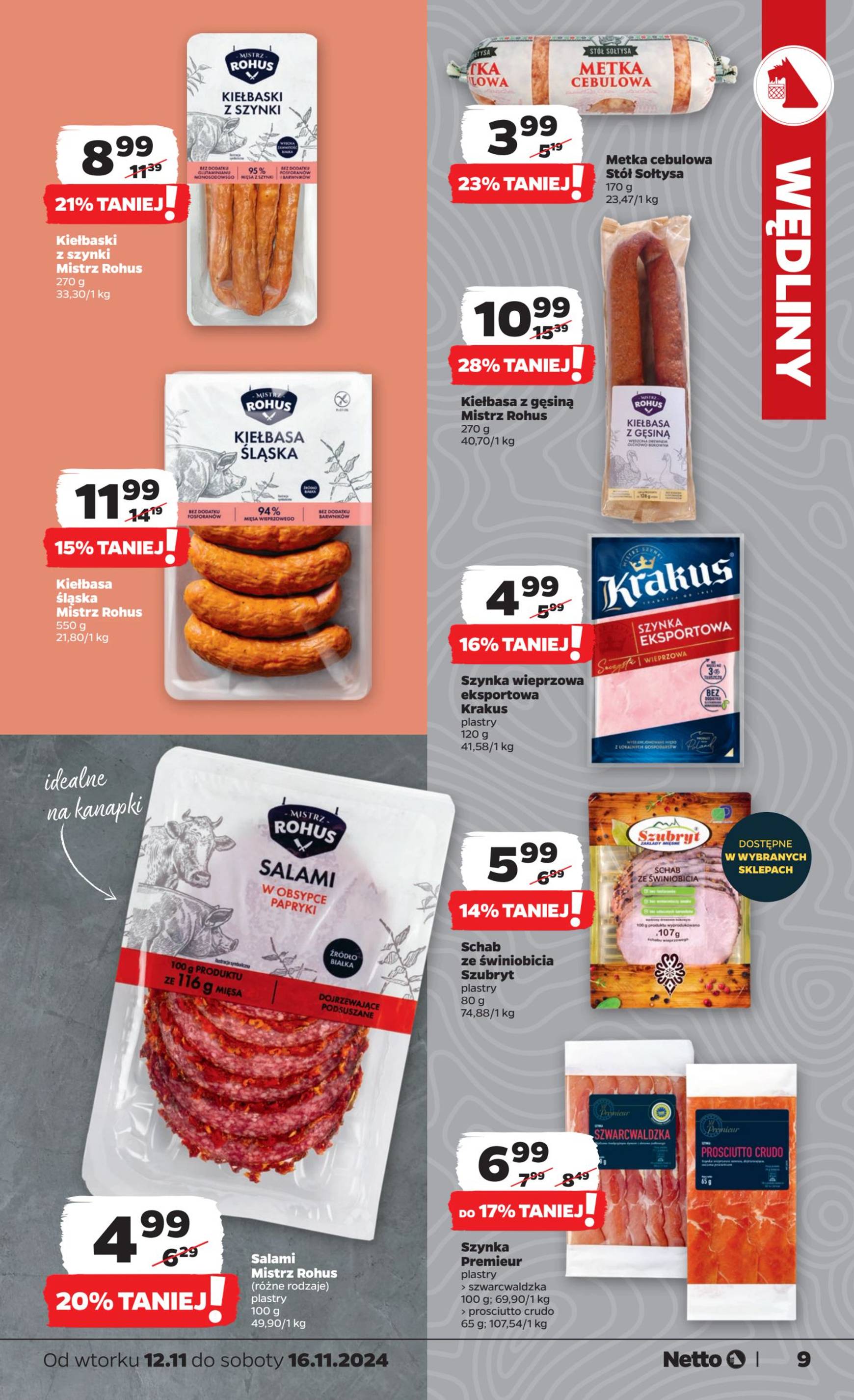 netto - Netto - Food gazetka ważna od 12.11. - 16.11. - page: 9