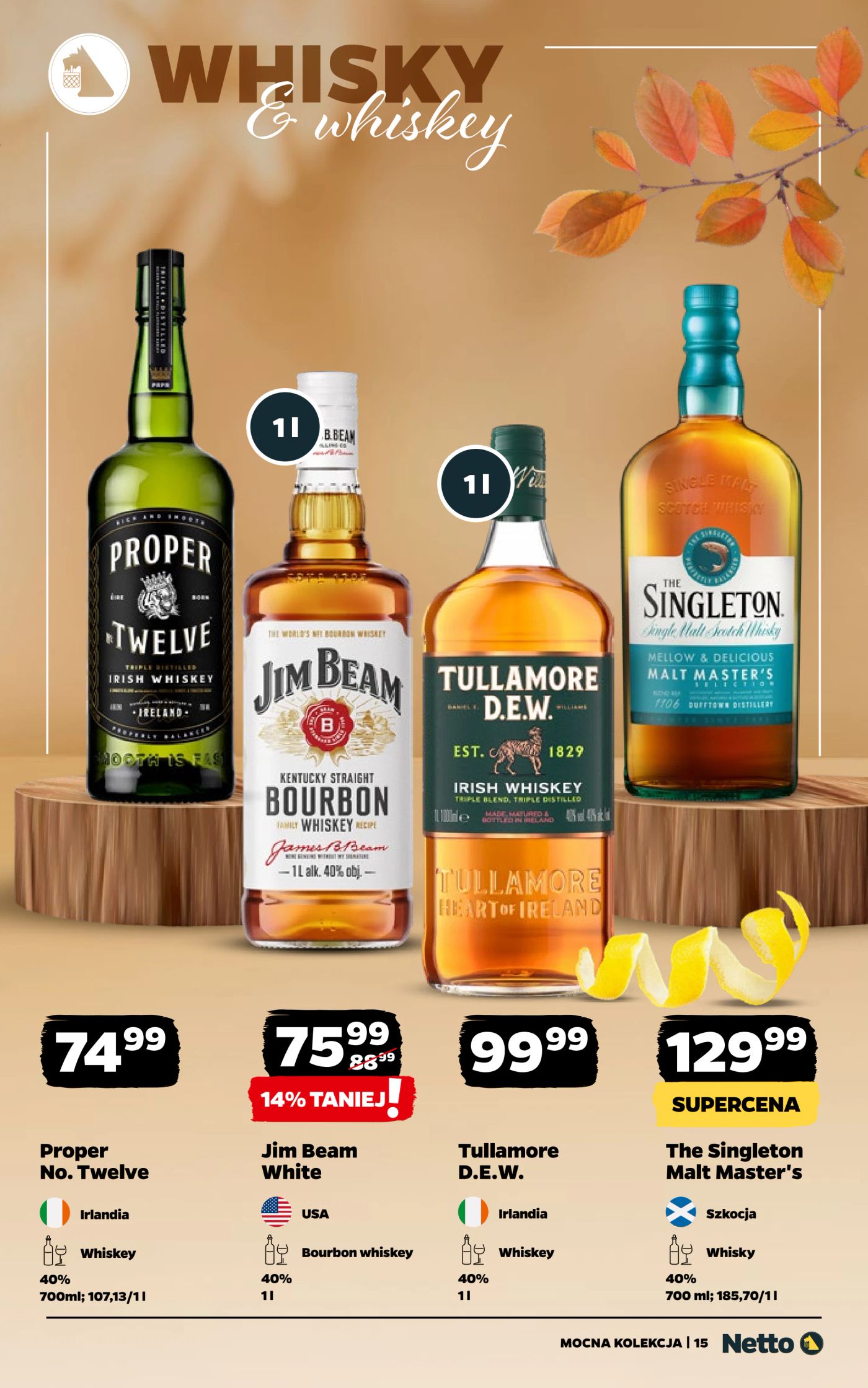 netto - Gazetka Netto - Alkohole mocne - ważna od 29.09. do 11.10. - page: 15