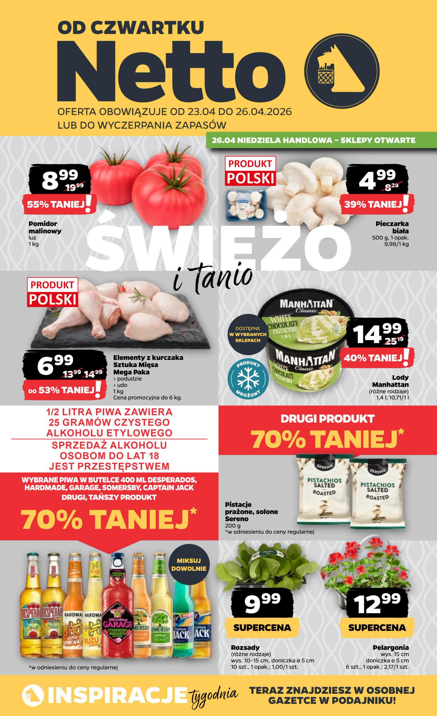 netto - Nowa gazetka Netto - Food ważna od 23.04.2026 do 26.04.2026 - page: 1