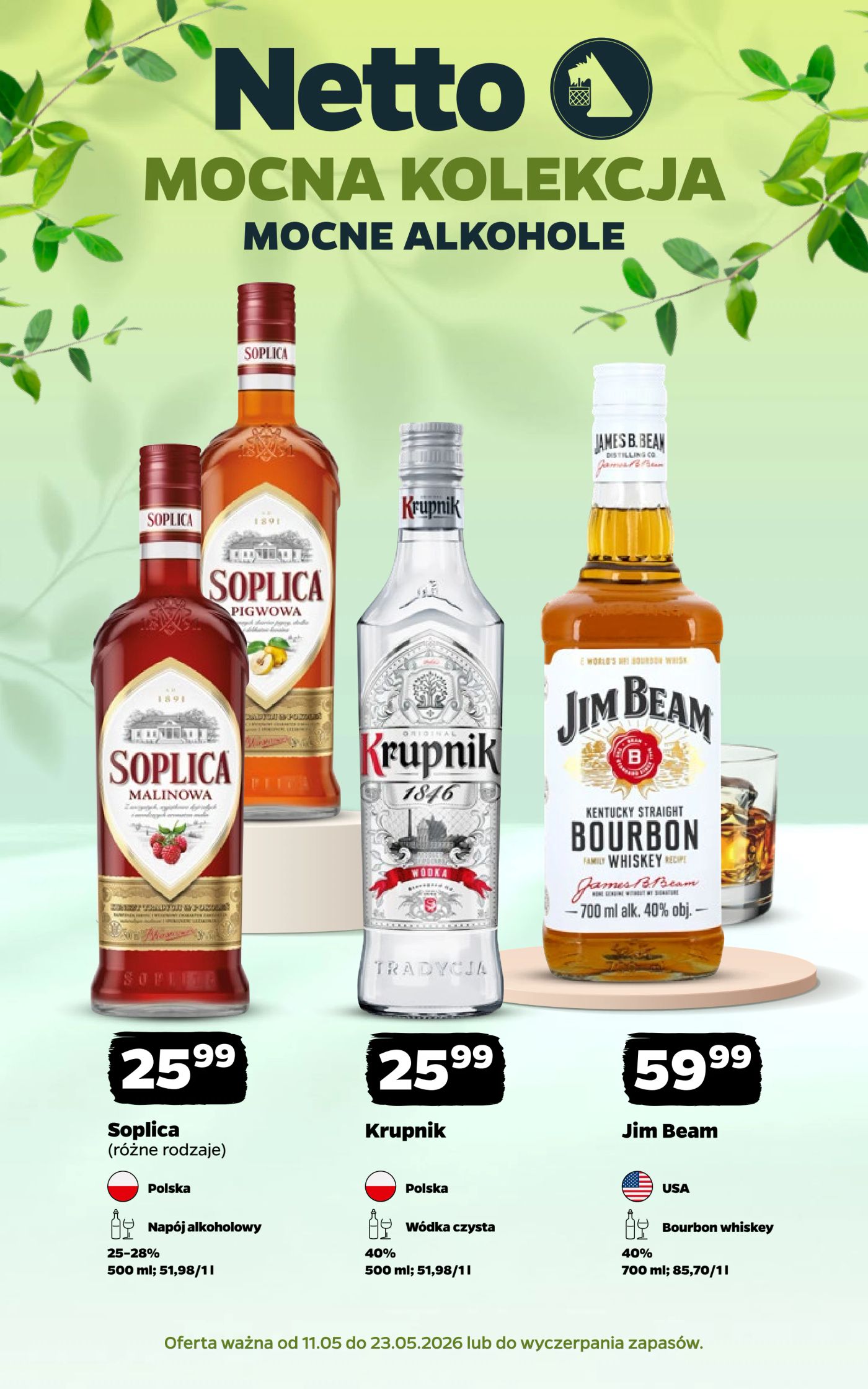 netto - Aktualna gazetka Netto - Mocne alkohole ważna od 11.05.2026 do 23.05.2026