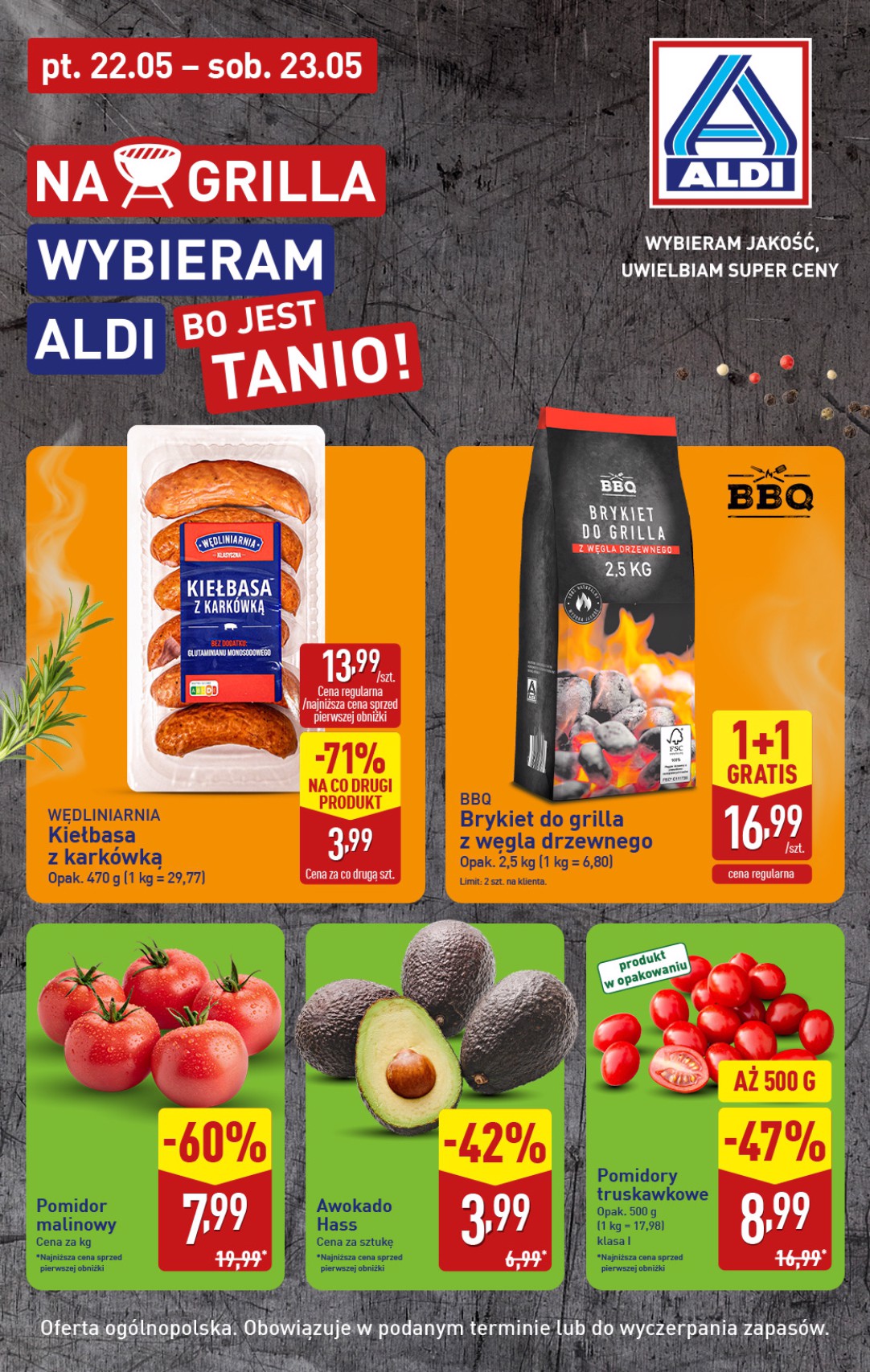 aldi - Nowa gazetka ALDI - Na grilla ważna od 22.05.2026 do 23.05.2026 - page: 1