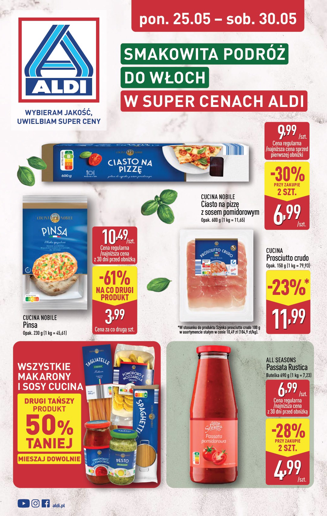 aldi - Nowa gazetka ALDI - Smakowita podróż do Włoch ważna od 25.05.2026 do 30.05.2026