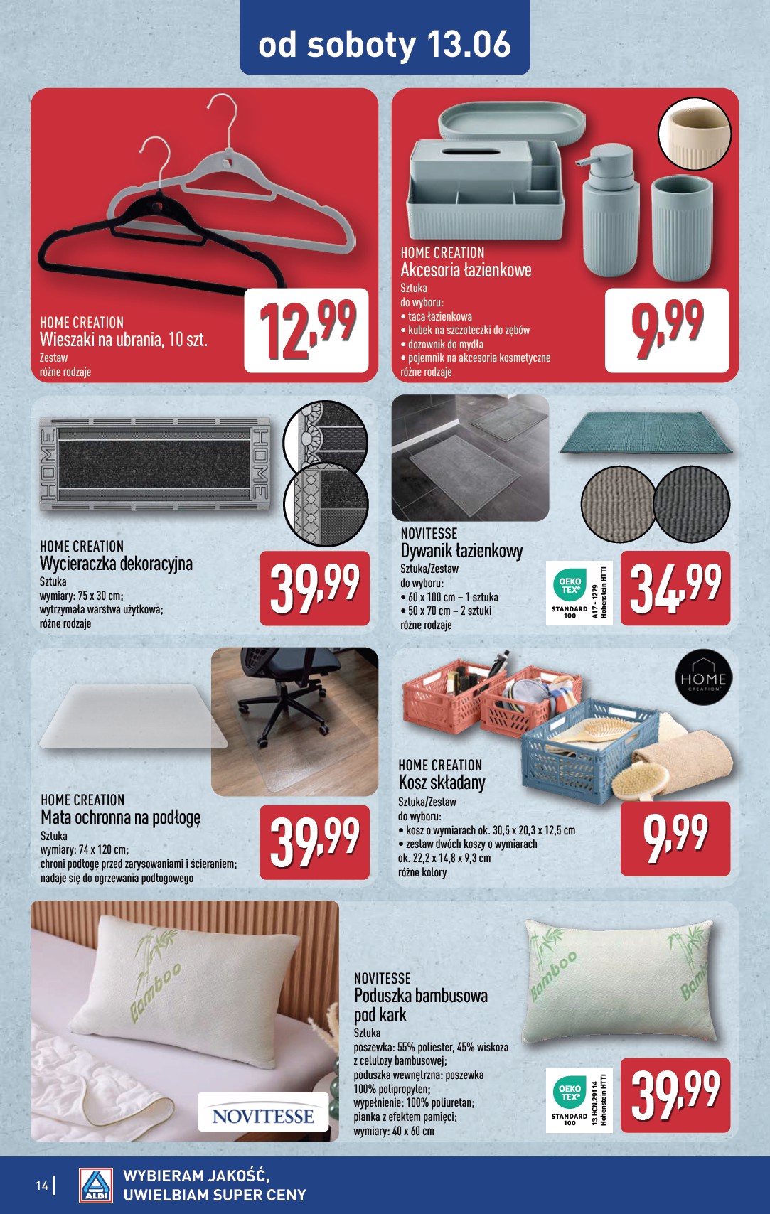 aldi - Nowa gazetka ALDI - Artykuły przemysłowe i tekstylia ważna od 10.06.2026 do 13.06.2026 - page: 14