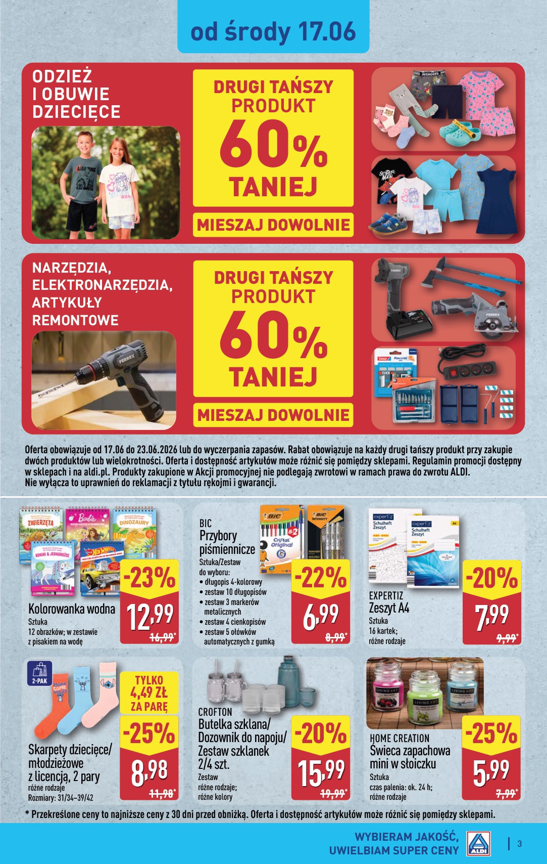aldi - Nowa gazetka ALDI - Artykuły przemysłowe i tekstylia ważna od 17.06.2026 do 20.06.2026 - page: 3