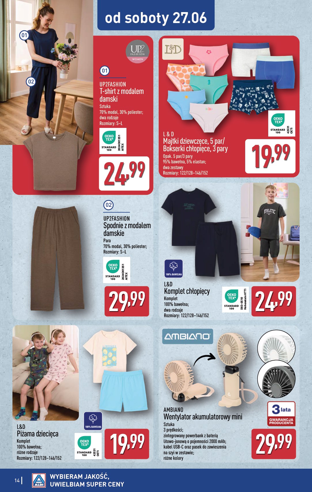 aldi - Aktualna gazetka ALDI - Artykuły przemysłowe i tekstylia ważna od 24.06.2026 do 30.06.2026 - page: 14