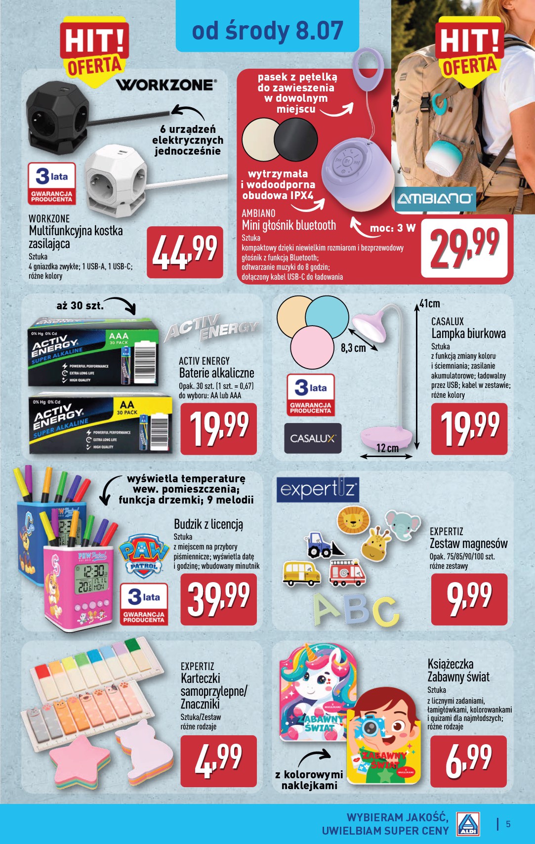 aldi - Nowa gazetka ALDI - Przygotuj się na kolejny tydzień ważna od 08.07.2026 do 31.07.2026 - page: 5