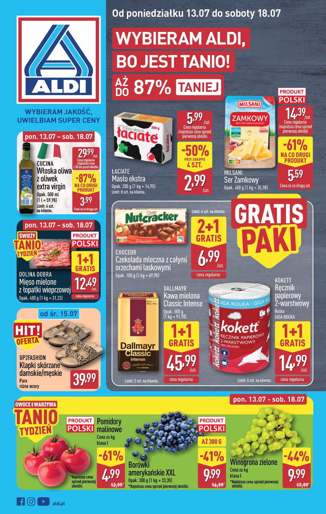 aldi - Nowa gazetka ALDI - Pełna oferta ważna od 13.07.2026 do 18.07.2026