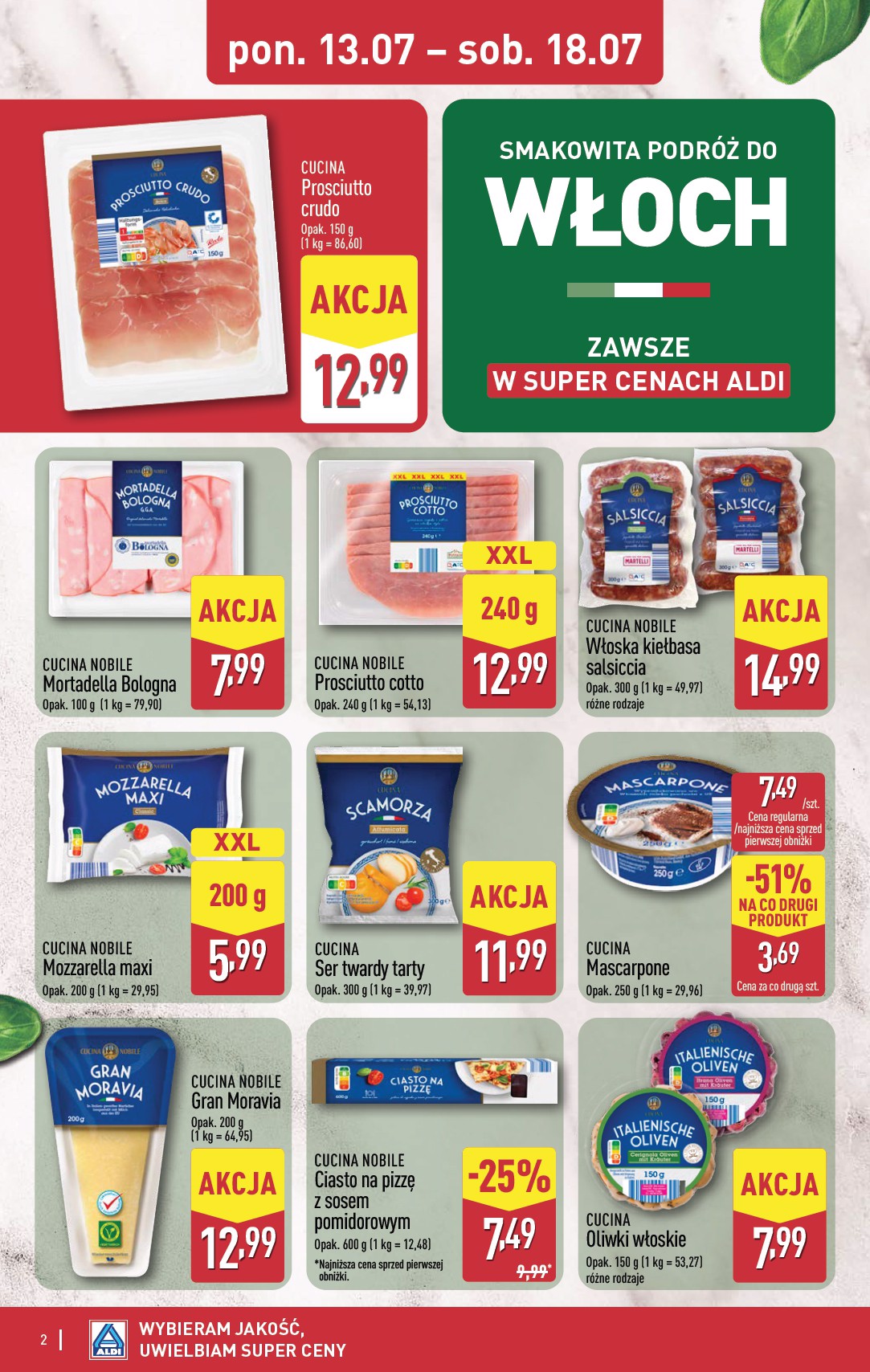 aldi - Nowa gazetka ALDI - Smakowita podróż do Włoch ważna od 13.07.2026 do 18.07.2026 - page: 2