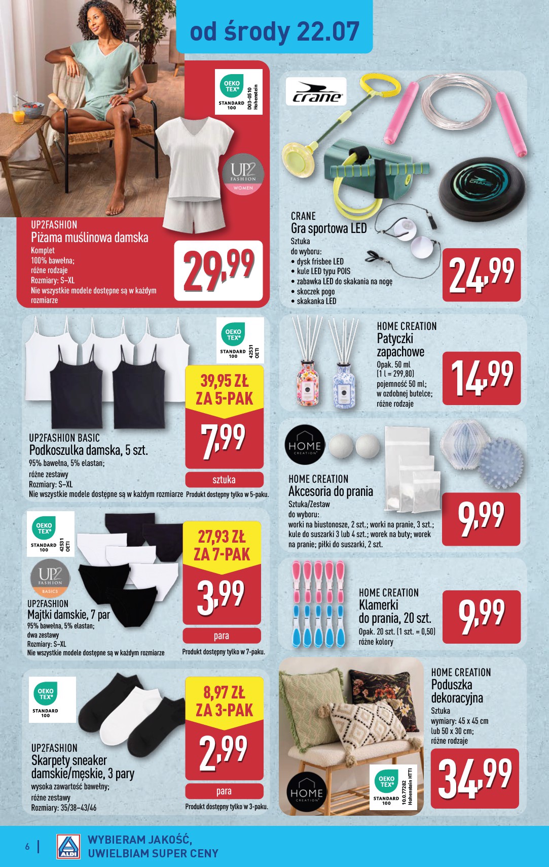 aldi - Nowa gazetka ALDI - Artykuły przemysłowe i tekstylia ważna od 22.07.2026 do 25.07.2026 - page: 6