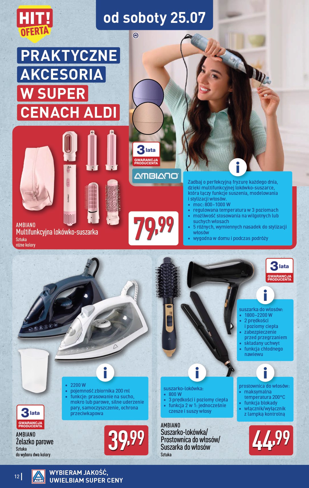 aldi - Nowa gazetka ALDI - Artykuły przemysłowe i tekstylia ważna od 22.07.2026 do 25.07.2026 - page: 12