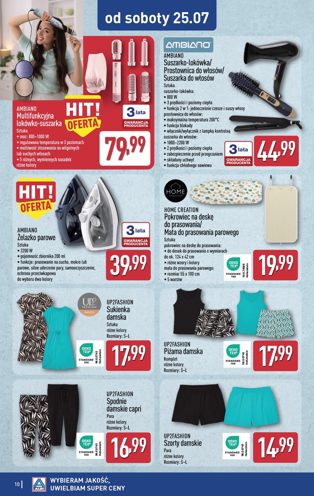 aldi - Nowa gazetka ALDI - Artykuły przemysłowe i tekstylia ważna od 22.07.2026 do 25.07.2026 - page: 10