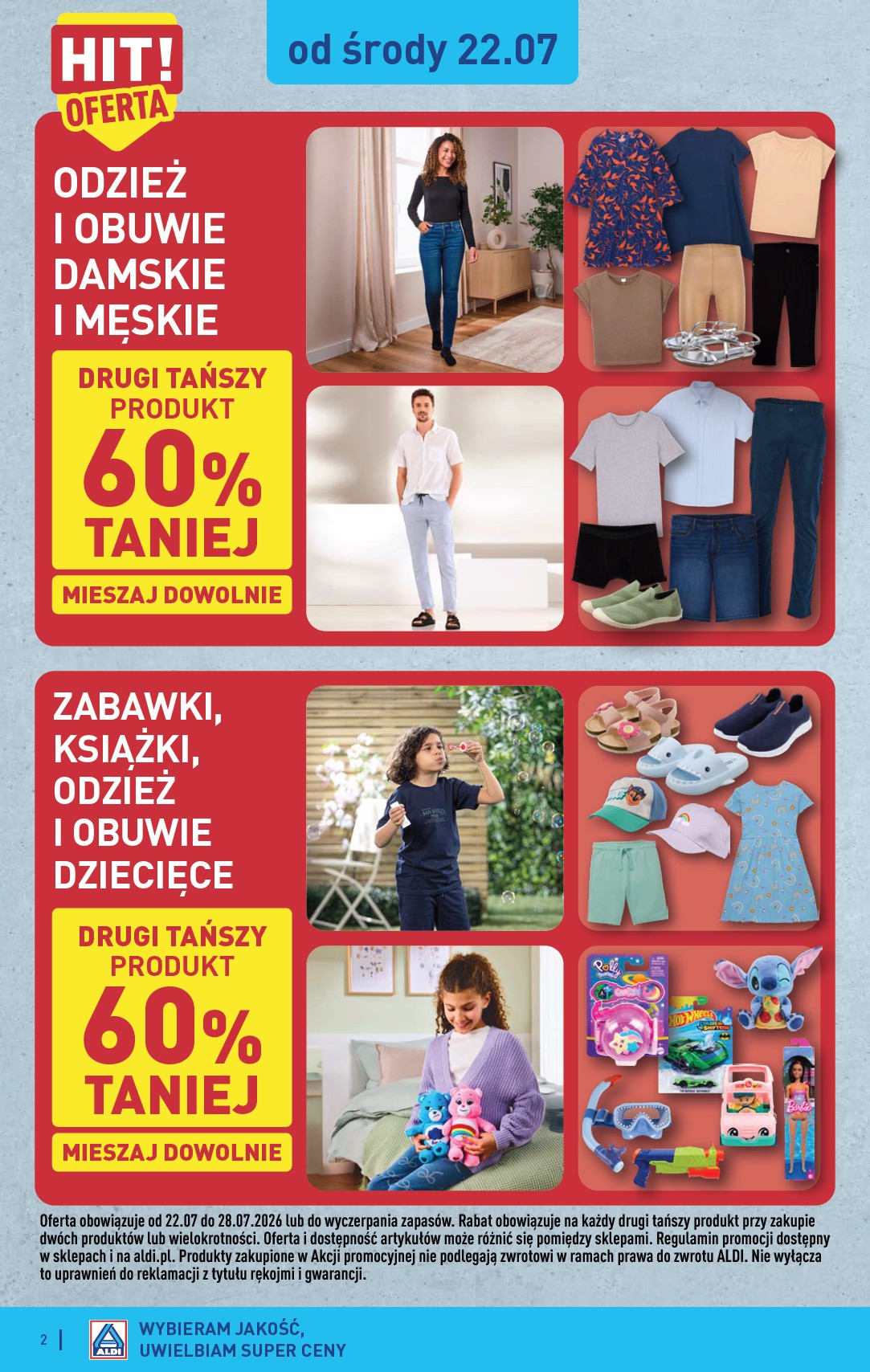 aldi - Nowa gazetka ALDI - Artykuły przemysłowe i tekstylia ważna od 22.07.2026 do 25.07.2026 - page: 2