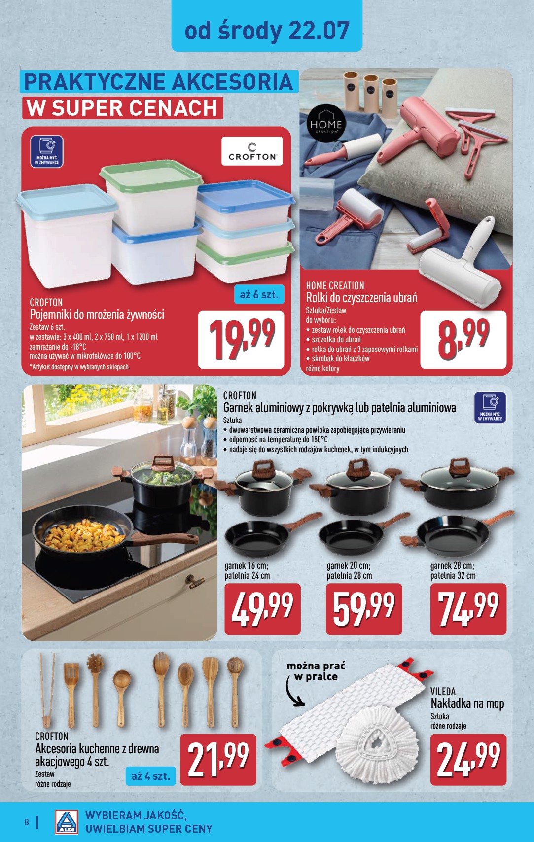 aldi - Nowa gazetka ALDI - Artykuły przemysłowe i tekstylia ważna od 22.07.2026 do 25.07.2026 - page: 8