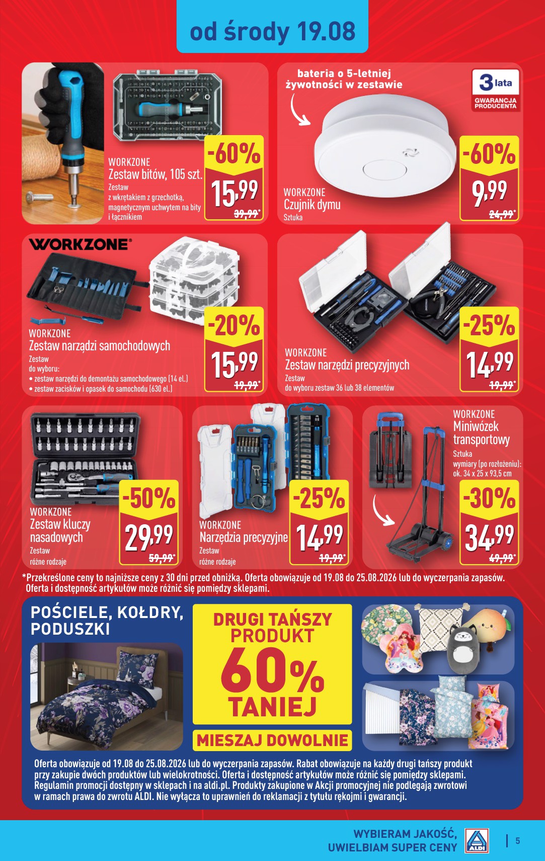aldi - Nowa gazetka ALDI - Artykuły przemysłowe i tekstylia ważna od 19.08.2026 do 22.08.2026 - page: 5