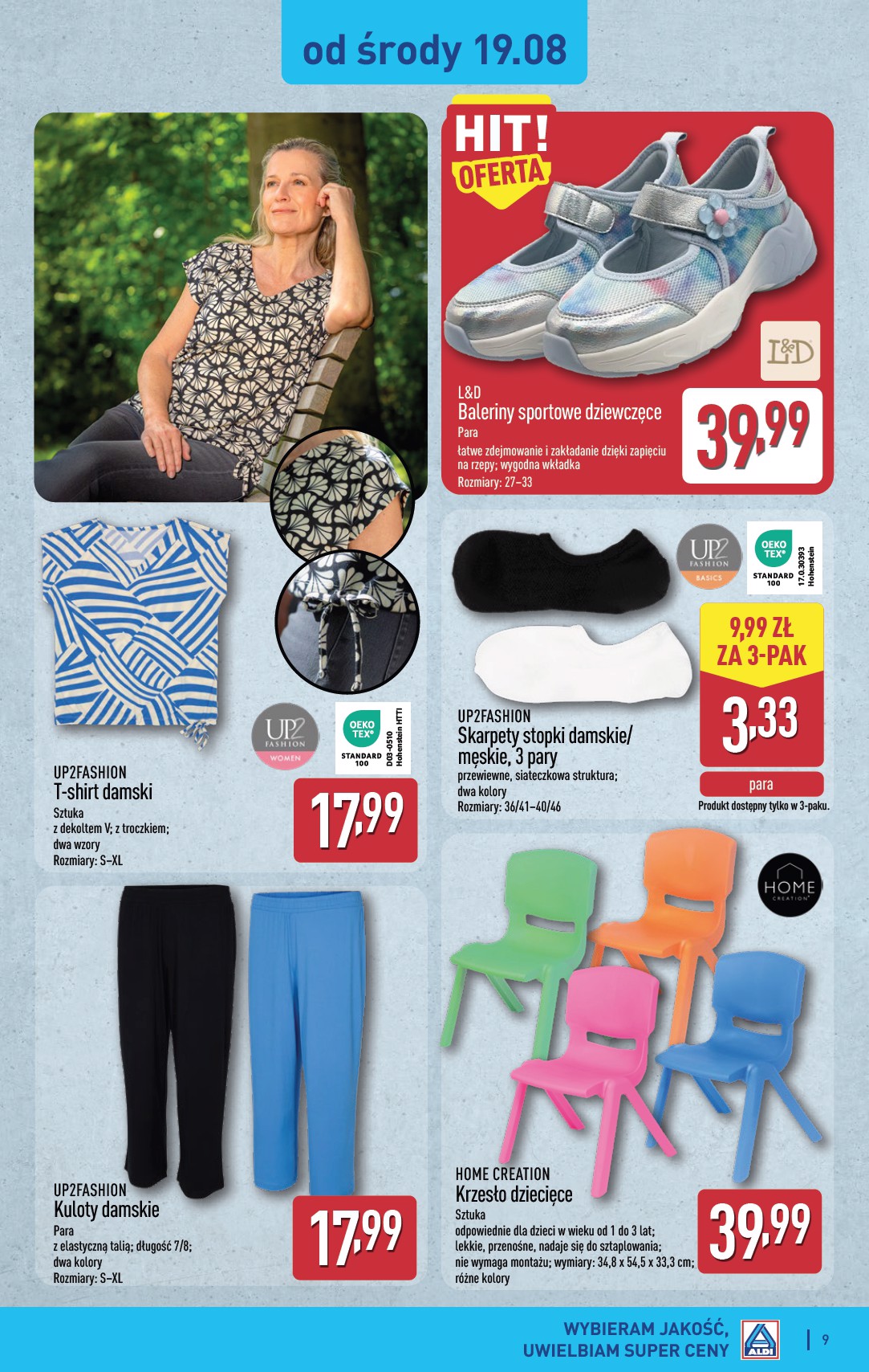 aldi - Nowa gazetka ALDI - Artykuły przemysłowe i tekstylia ważna od 19.08.2026 do 22.08.2026 - page: 9