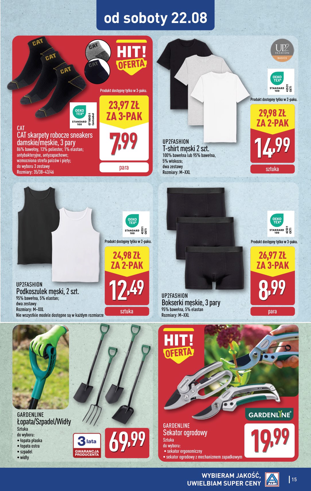 aldi - Nowa gazetka ALDI - Artykuły przemysłowe i tekstylia ważna od 19.08.2026 do 22.08.2026 - page: 15