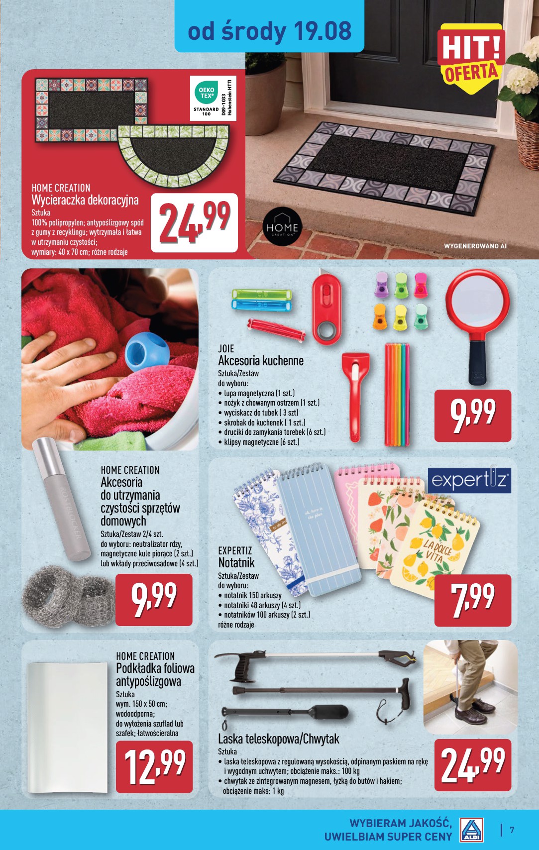 aldi - Nowa gazetka ALDI - Artykuły przemysłowe i tekstylia ważna od 19.08.2026 do 22.08.2026 - page: 7