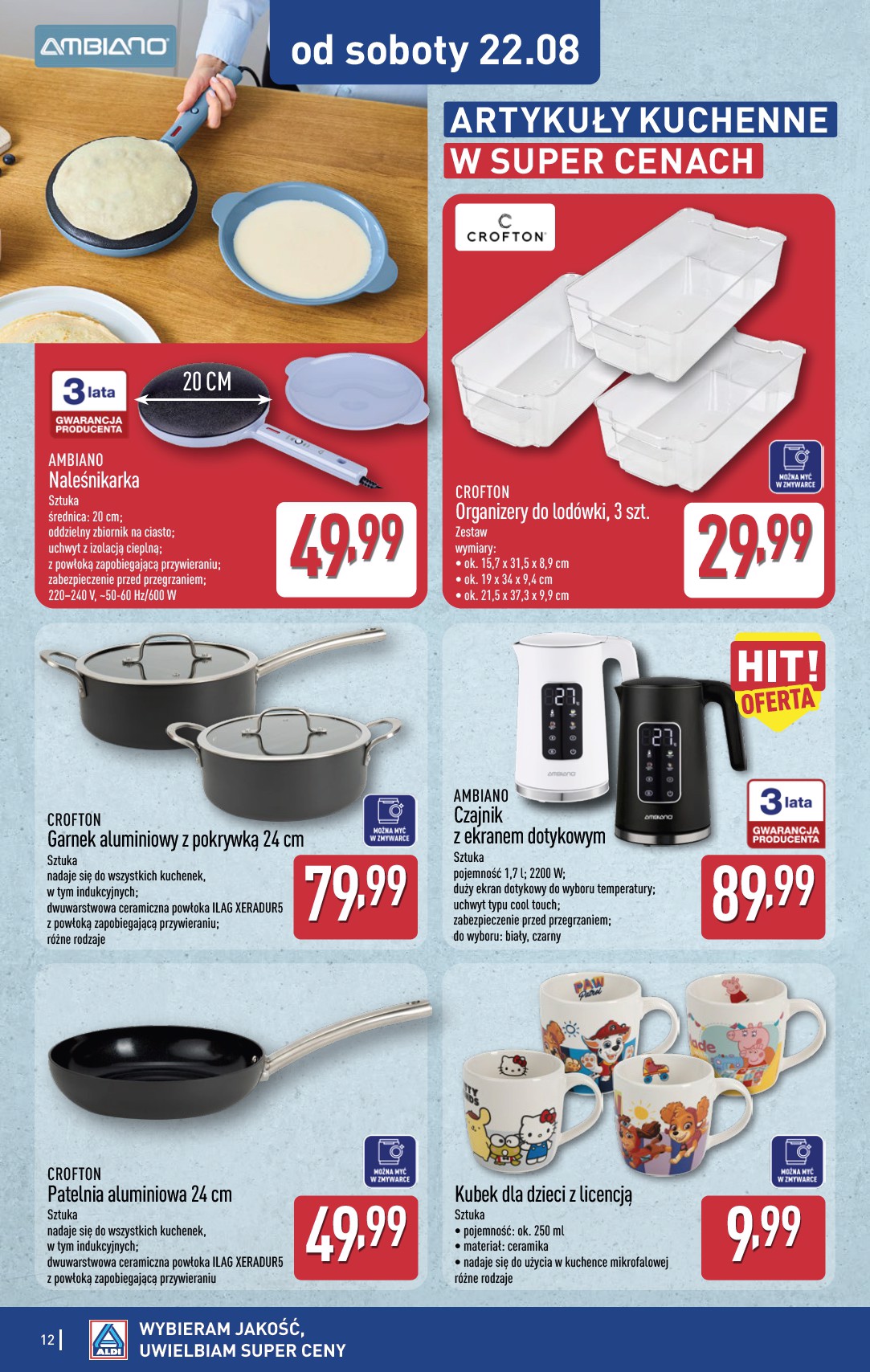 aldi - Nowa gazetka ALDI - Artykuły przemysłowe i tekstylia ważna od 19.08.2026 do 22.08.2026 - page: 12