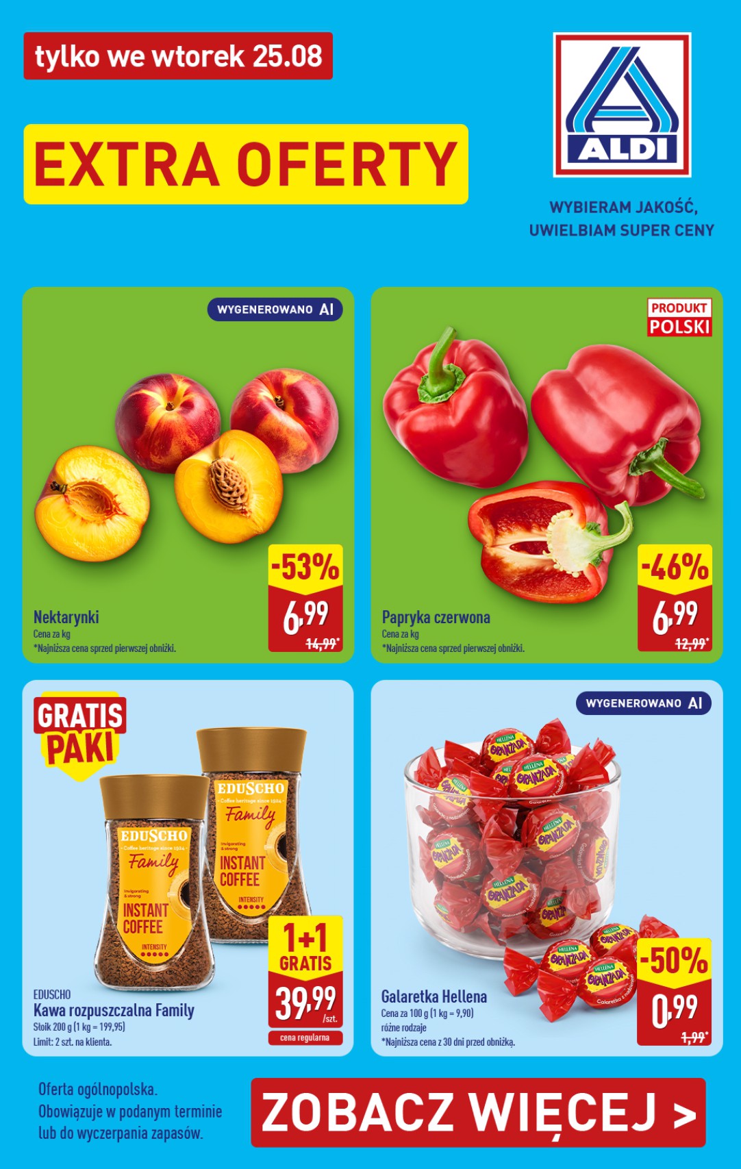 aldi - Nowa gazetka ALDI - Extra oferty ważna od 25.08.2026 - 25.08.2026