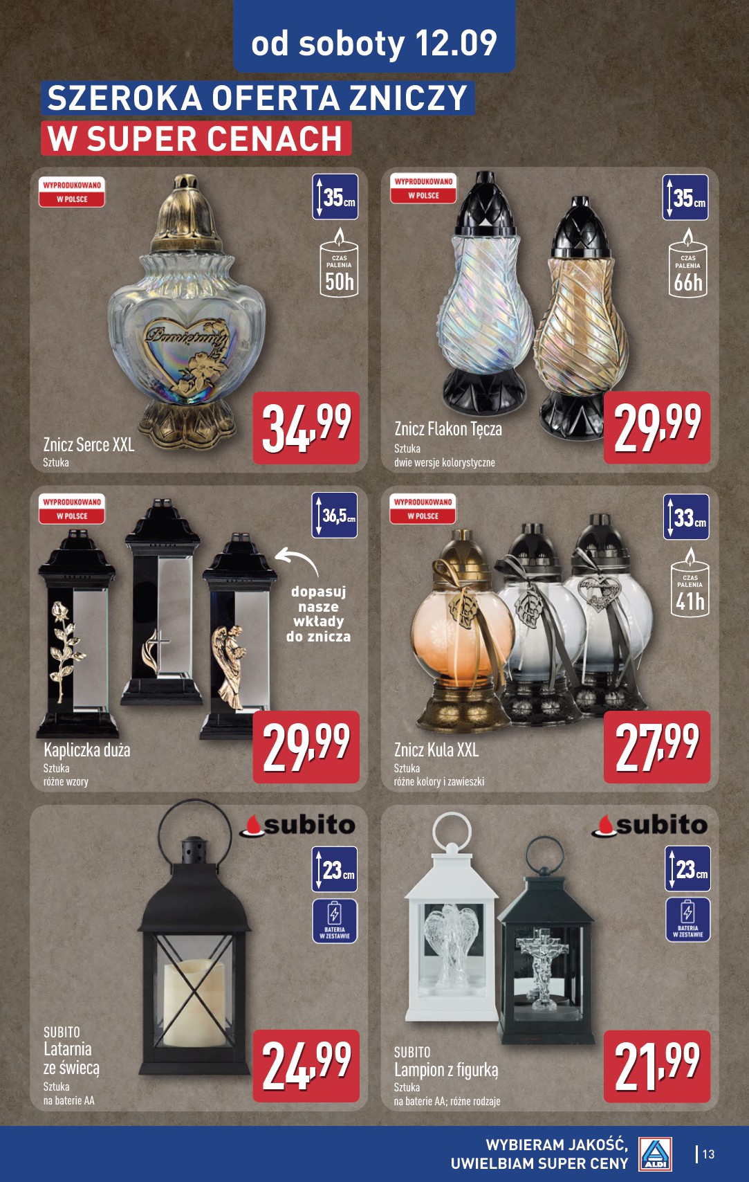 aldi - Nowa gazetka ALDI - Artykuły przemysłowe i tekstylia ważna od 09.09.2026 do 12.09.2026 - page: 13