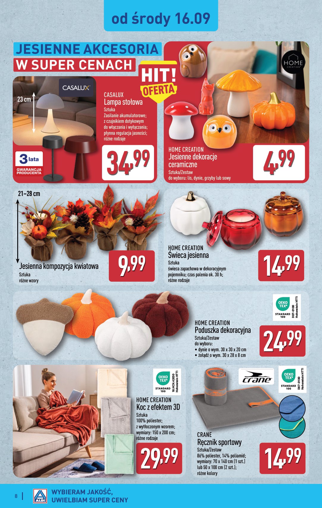 aldi - Nowa gazetka ALDI - Artykuły przemysłowe i tekstylia ważna od 16.09.2026 do 19.09.2026 - page: 8