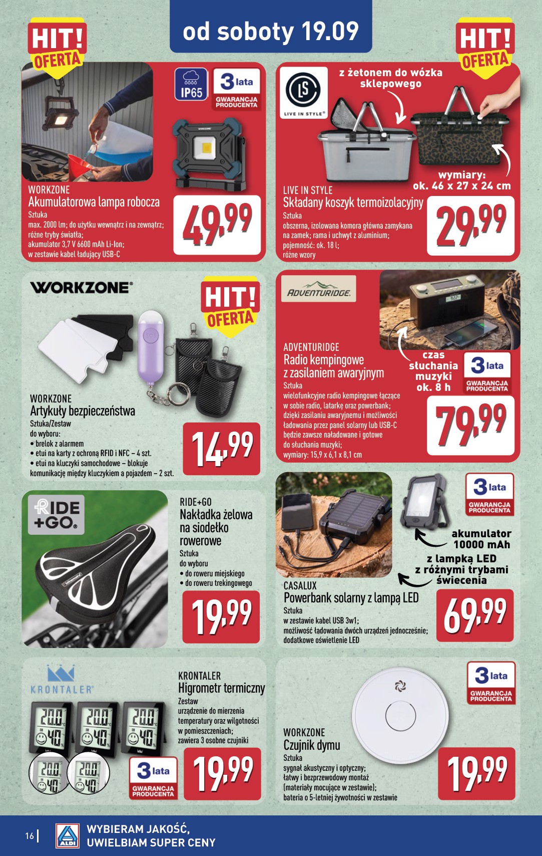 aldi - Nowa gazetka ALDI - Artykuły przemysłowe i tekstylia ważna od 16.09.2026 do 19.09.2026 - page: 16
