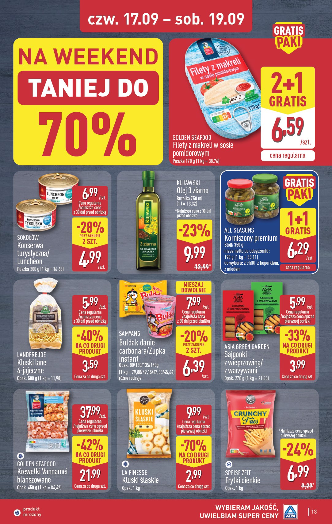 aldi - Aktualna gazetka ALDI - Oferta weekendowa ważna od 17.09.2026 do 19.09.2026 - page: 13
