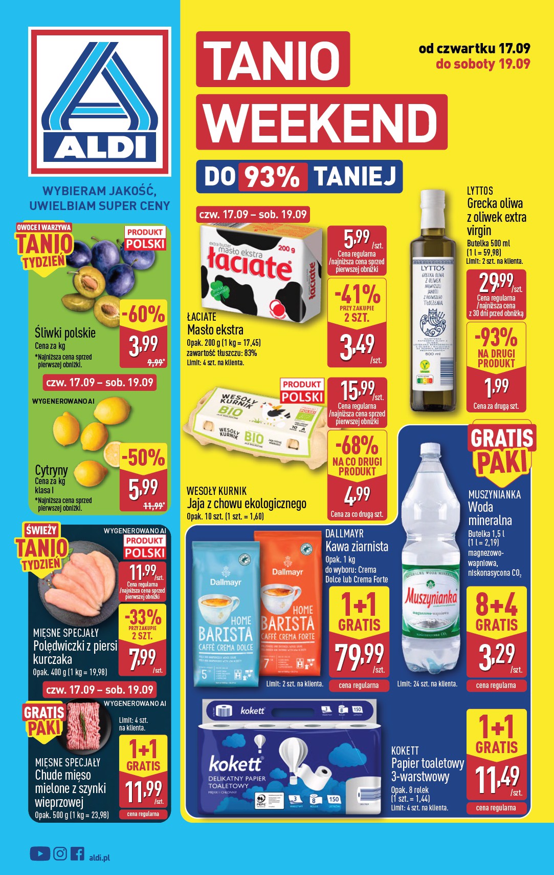 aldi - Aktualna gazetka ALDI - Oferta weekendowa ważna od 17.09.2026 do 19.09.2026