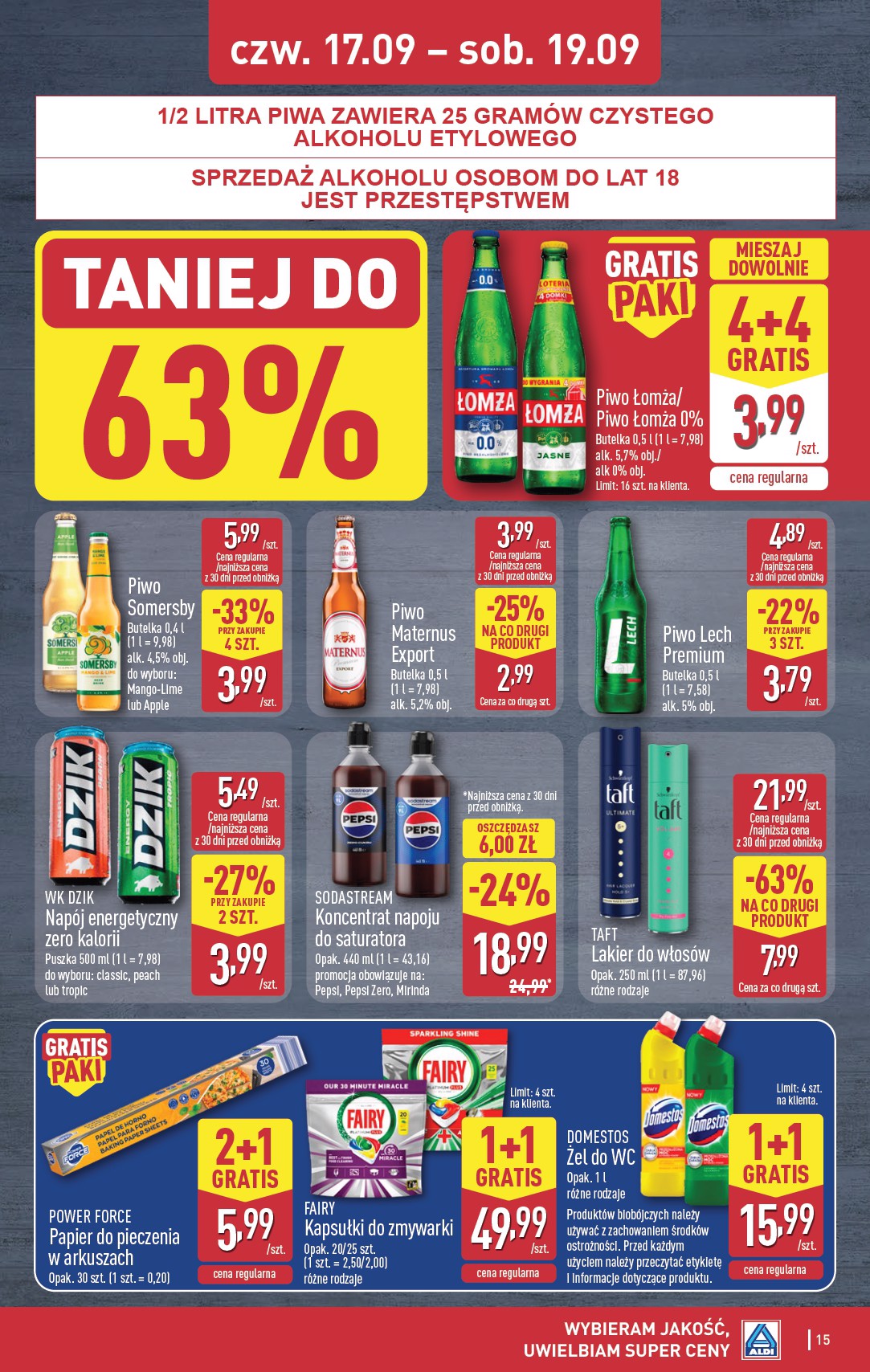 aldi - Aktualna gazetka ALDI - Oferta weekendowa ważna od 17.09.2026 do 19.09.2026 - page: 15