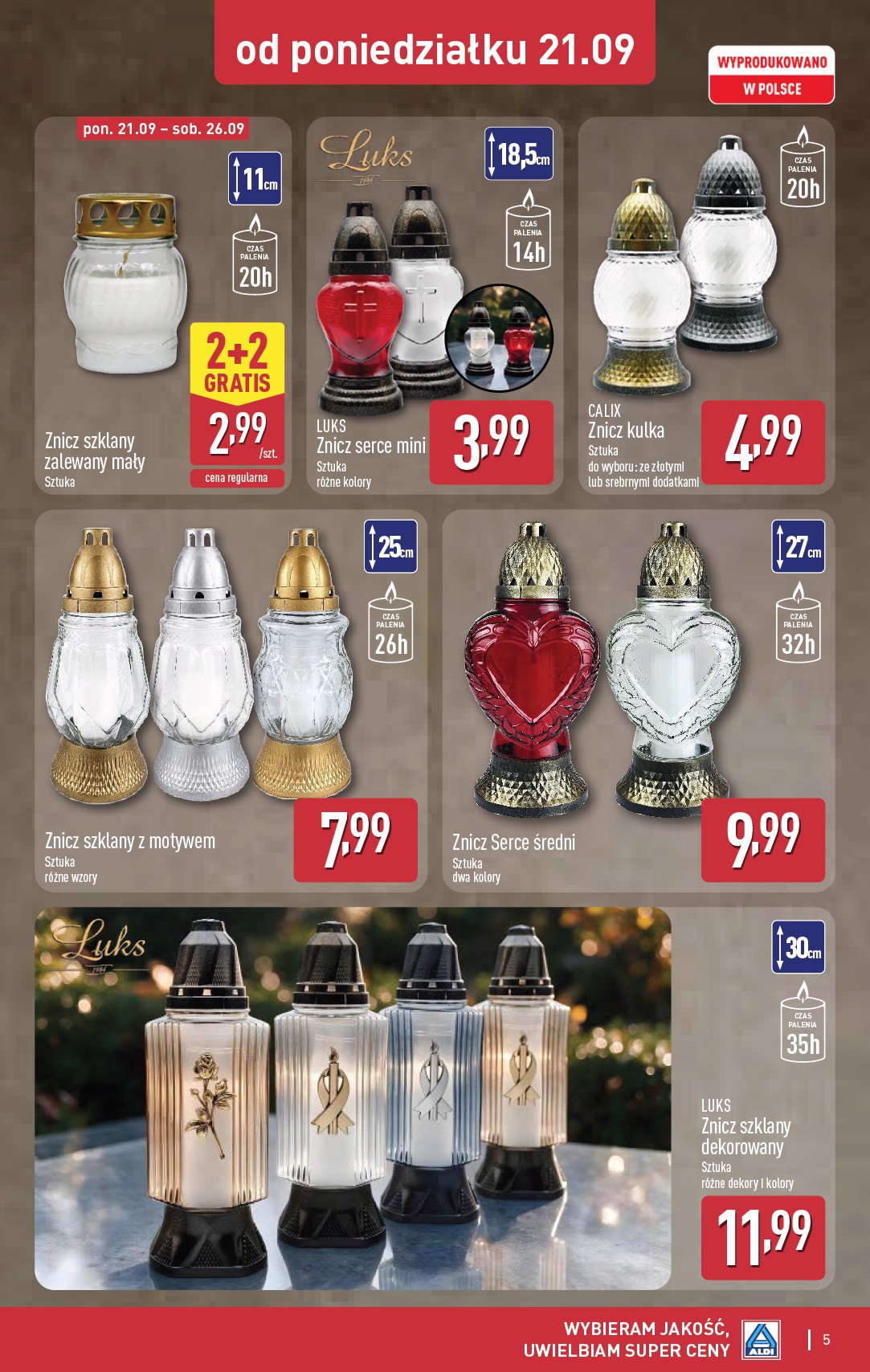 aldi - Nowa gazetka ALDI - Znicze i stroiki ważna od 21.09.2026 do 30.09.2026 - page: 5