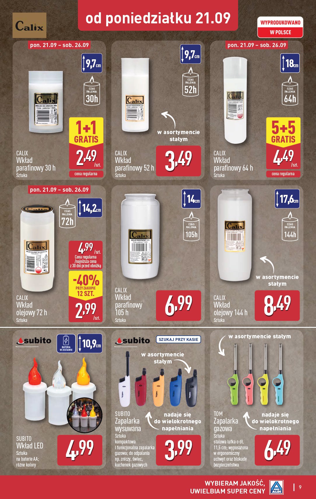 aldi - Nowa gazetka ALDI - Znicze i stroiki ważna od 21.09.2026 do 30.09.2026 - page: 9