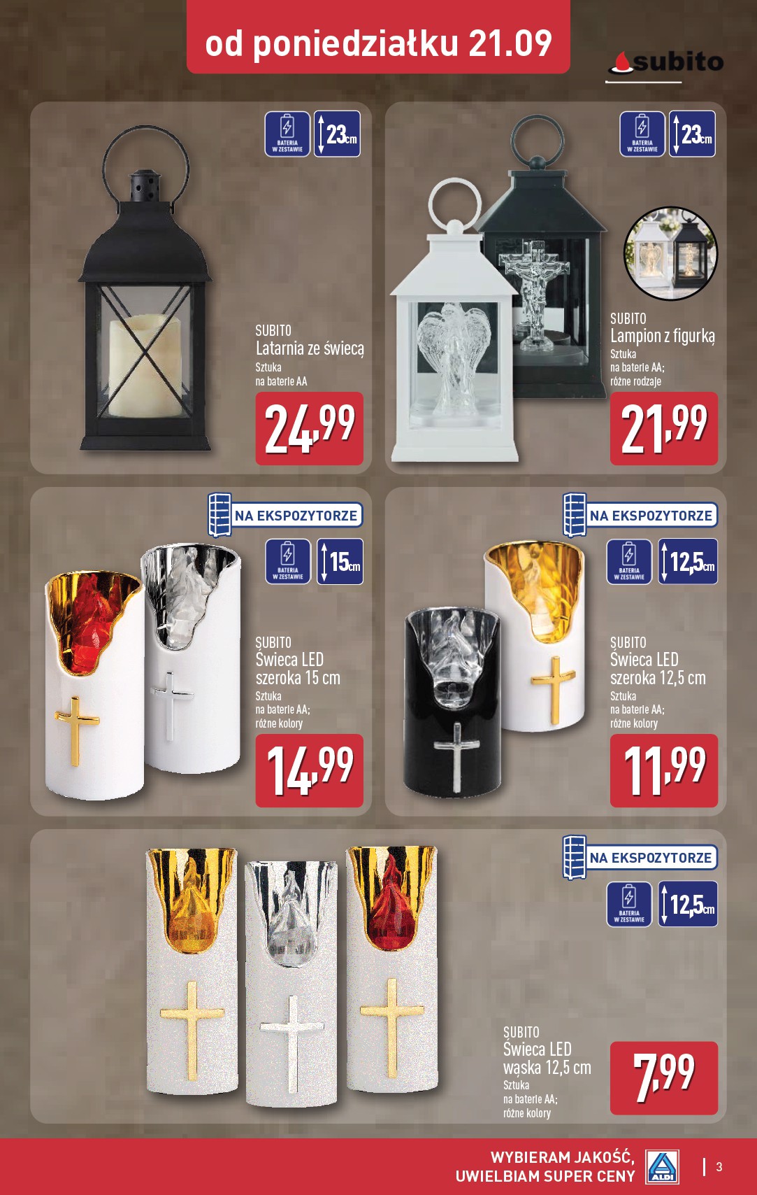 aldi - Nowa gazetka ALDI - Znicze i stroiki ważna od 21.09.2026 do 30.09.2026 - page: 3