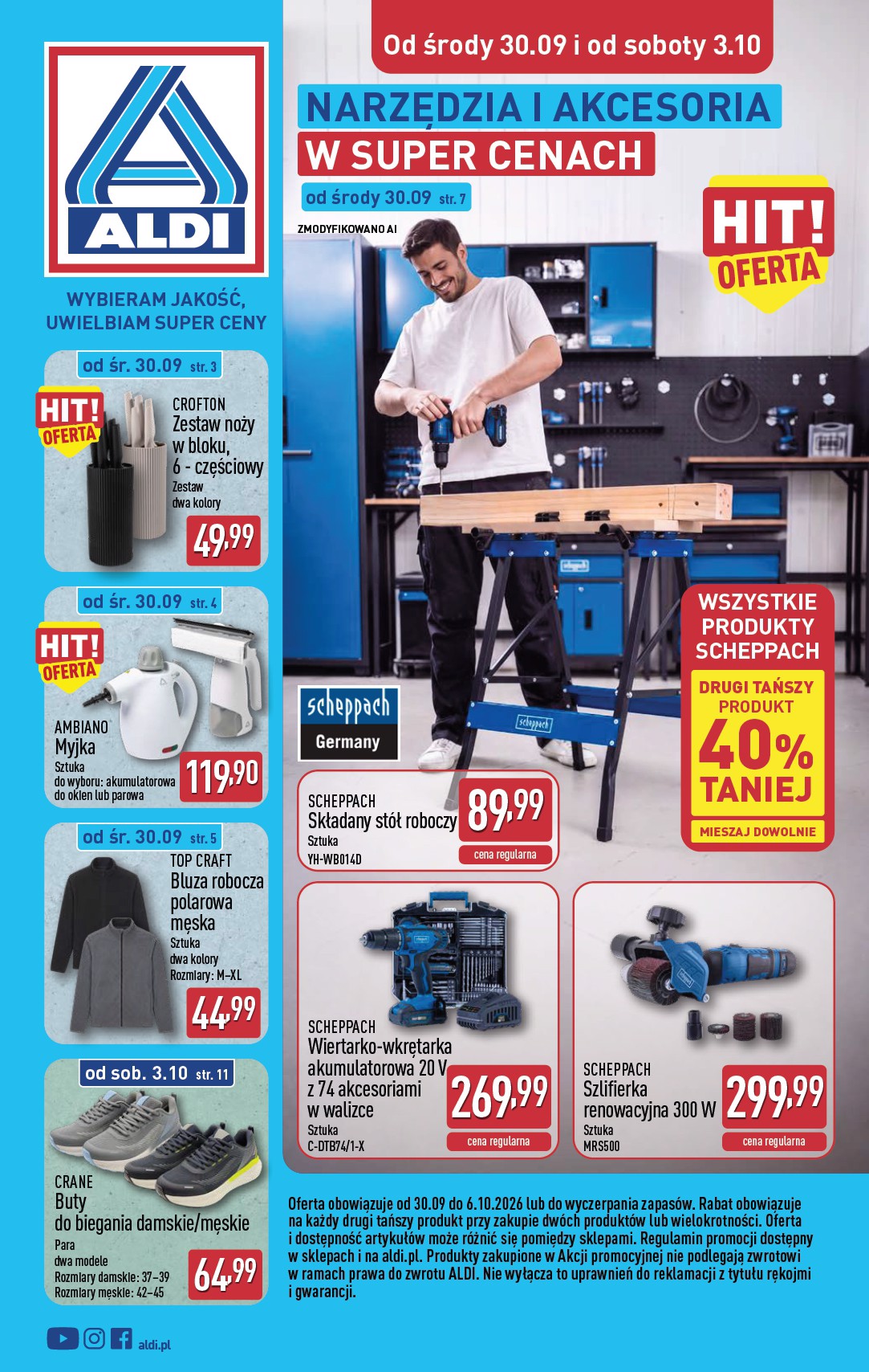 aldi - Nowa gazetka ALDI - Narzędzia i akcesoria w super cenach ważna od 30.09.2026 do 03.10.2026