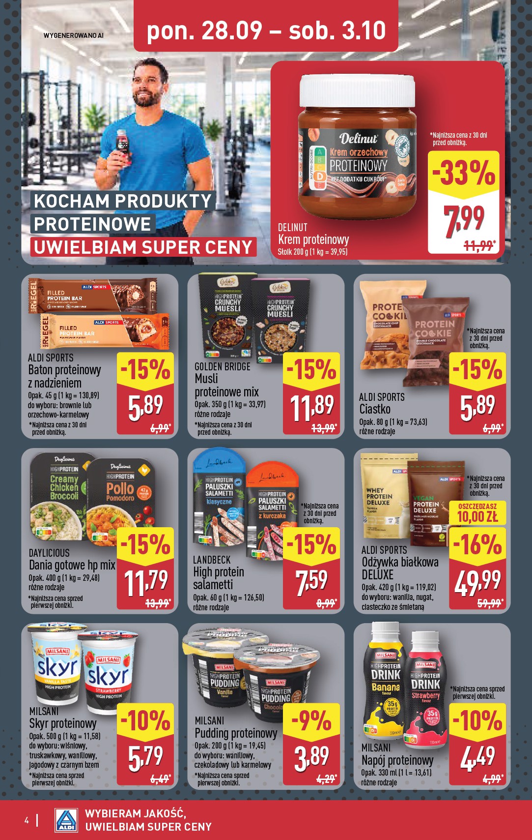 aldi - Nowa gazetka ALDI - Produkty proteinowe ważna od 28.09.2026 do 03.10.2026 - page: 4