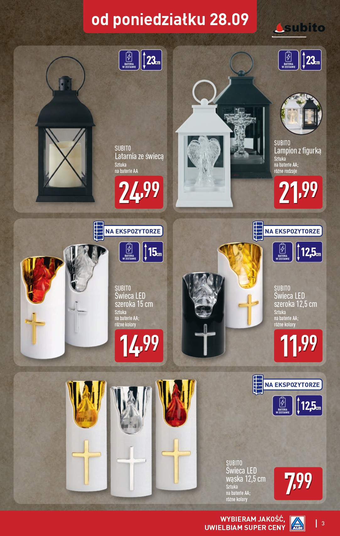 aldi - Nowa gazetka ALDI - Znicze i stroiki ważna od 28.09.2026 do 03.10.2026 - page: 3