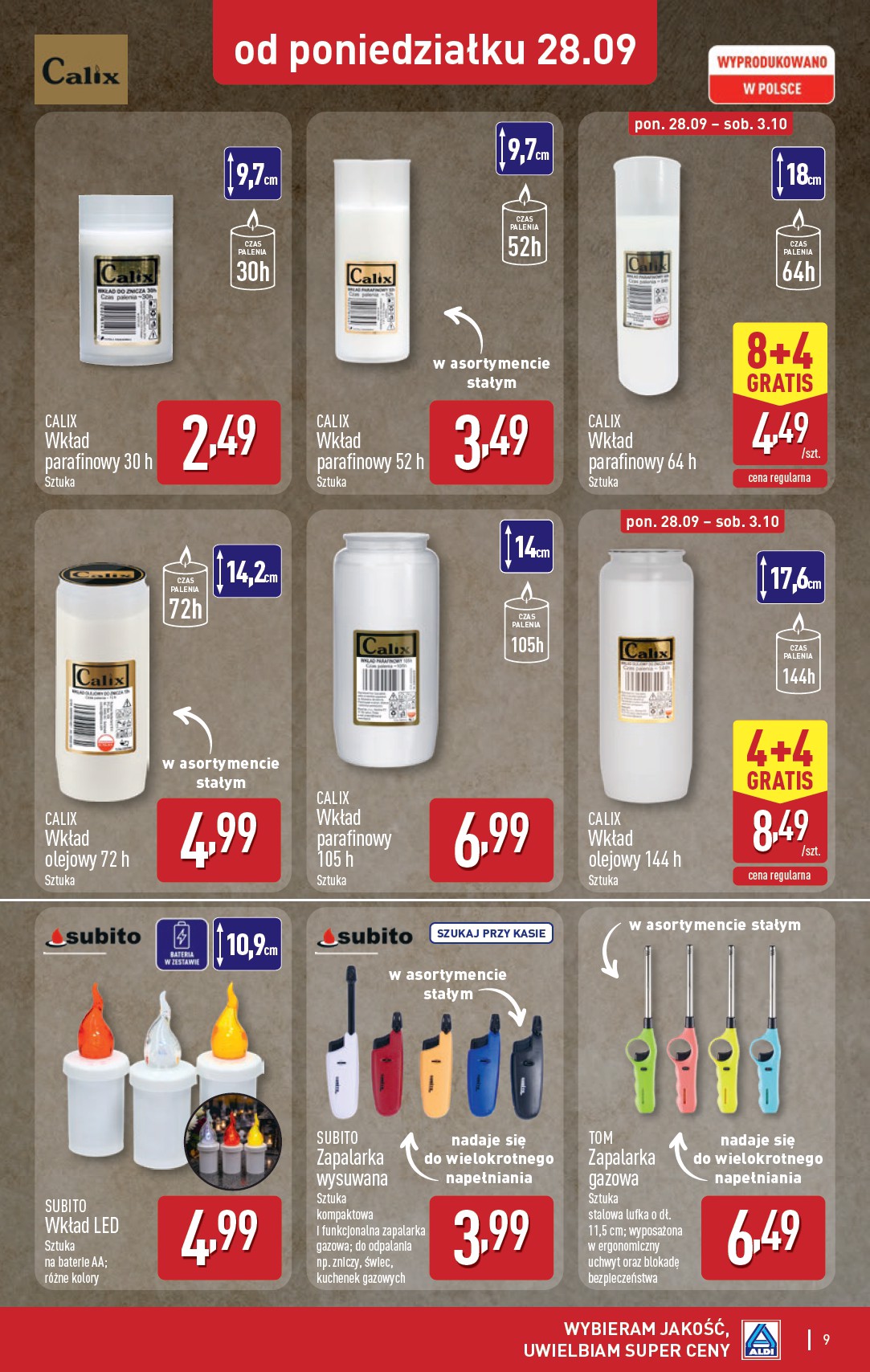 aldi - Nowa gazetka ALDI - Znicze i stroiki ważna od 28.09.2026 do 03.10.2026 - page: 9