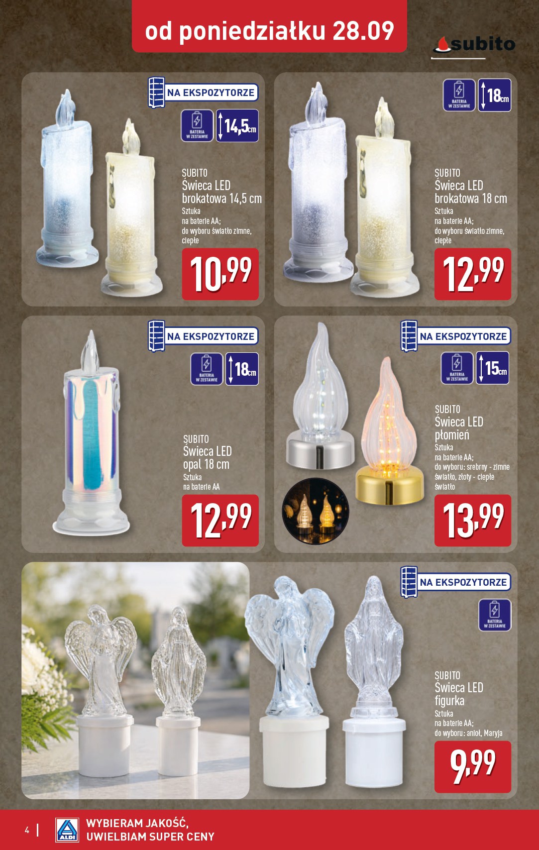 aldi - Nowa gazetka ALDI - Znicze i stroiki ważna od 28.09.2026 do 03.10.2026 - page: 4