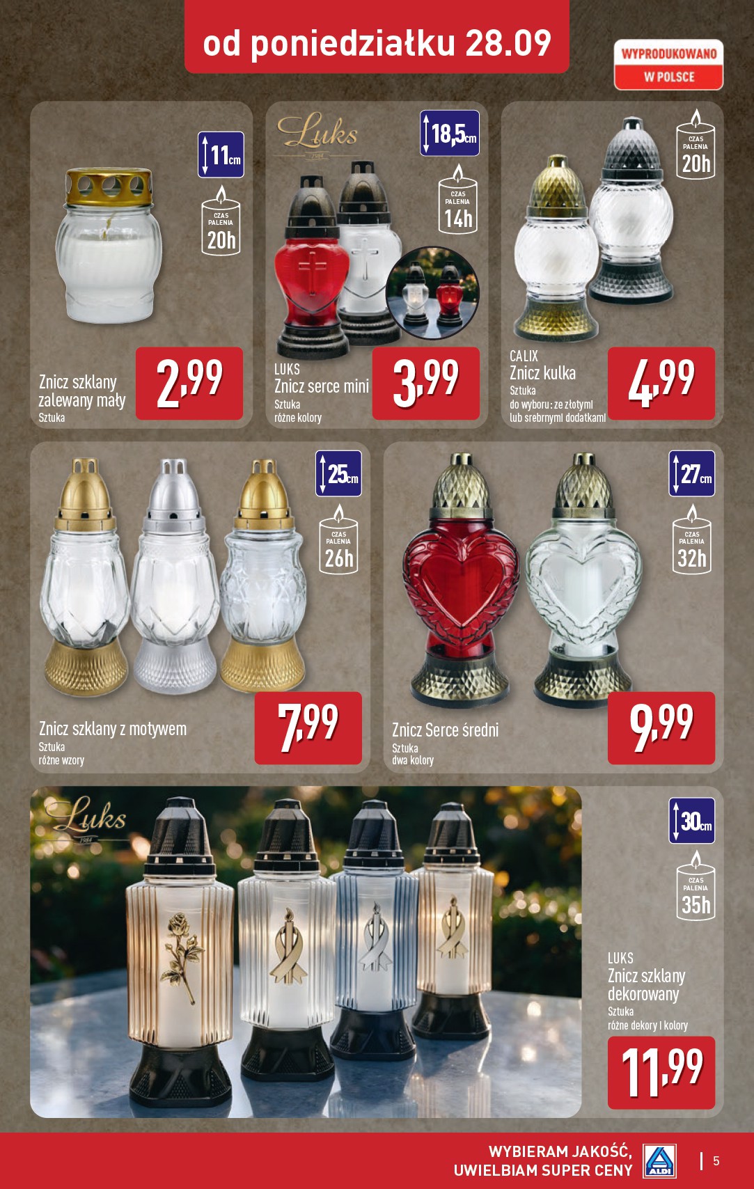 aldi - Nowa gazetka ALDI - Znicze i stroiki ważna od 28.09.2026 do 03.10.2026 - page: 5