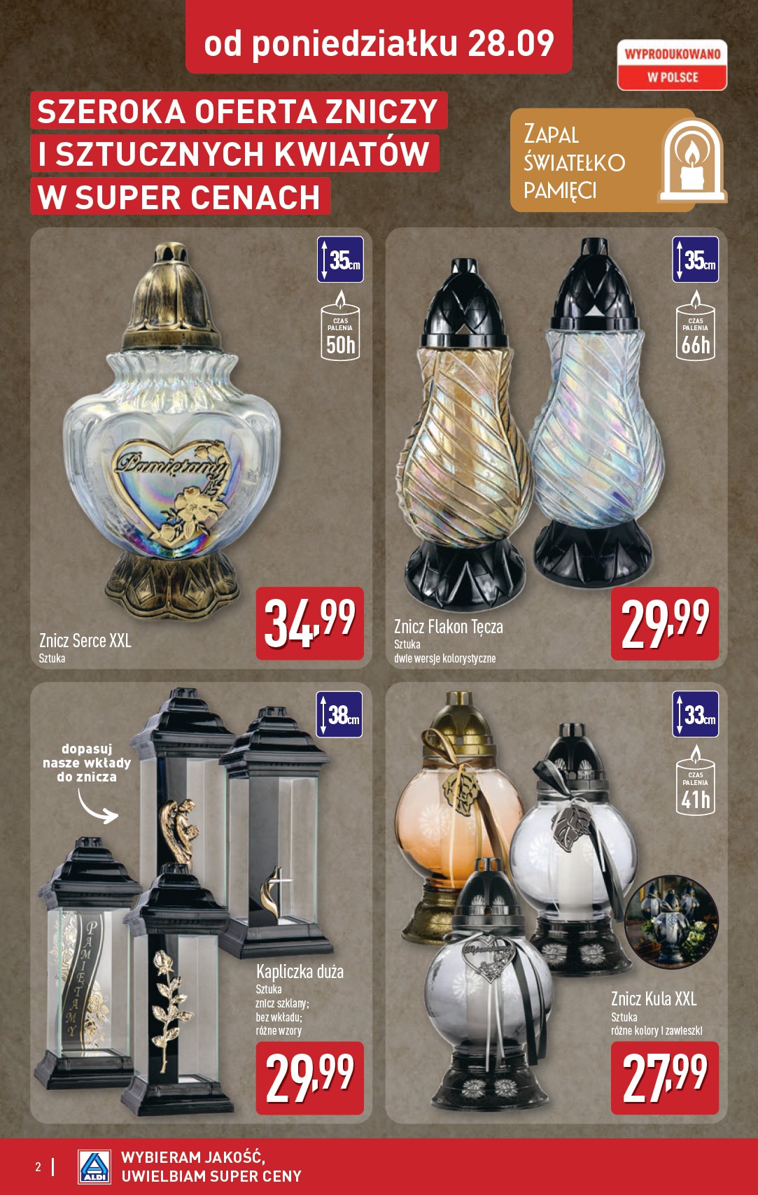 aldi - Nowa gazetka ALDI - Znicze i stroiki ważna od 28.09.2026 do 03.10.2026 - page: 2