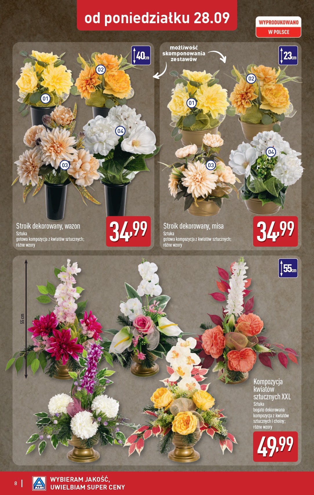aldi - Nowa gazetka ALDI - Znicze i stroiki ważna od 28.09.2026 do 03.10.2026 - page: 8